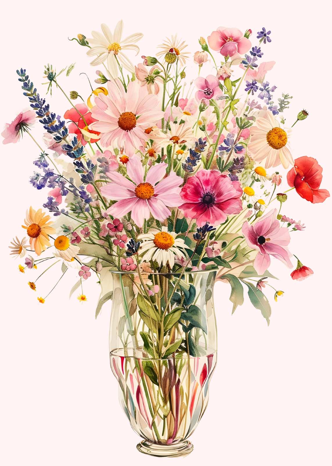 Vibrant Wildflower Bouquet Wall Art