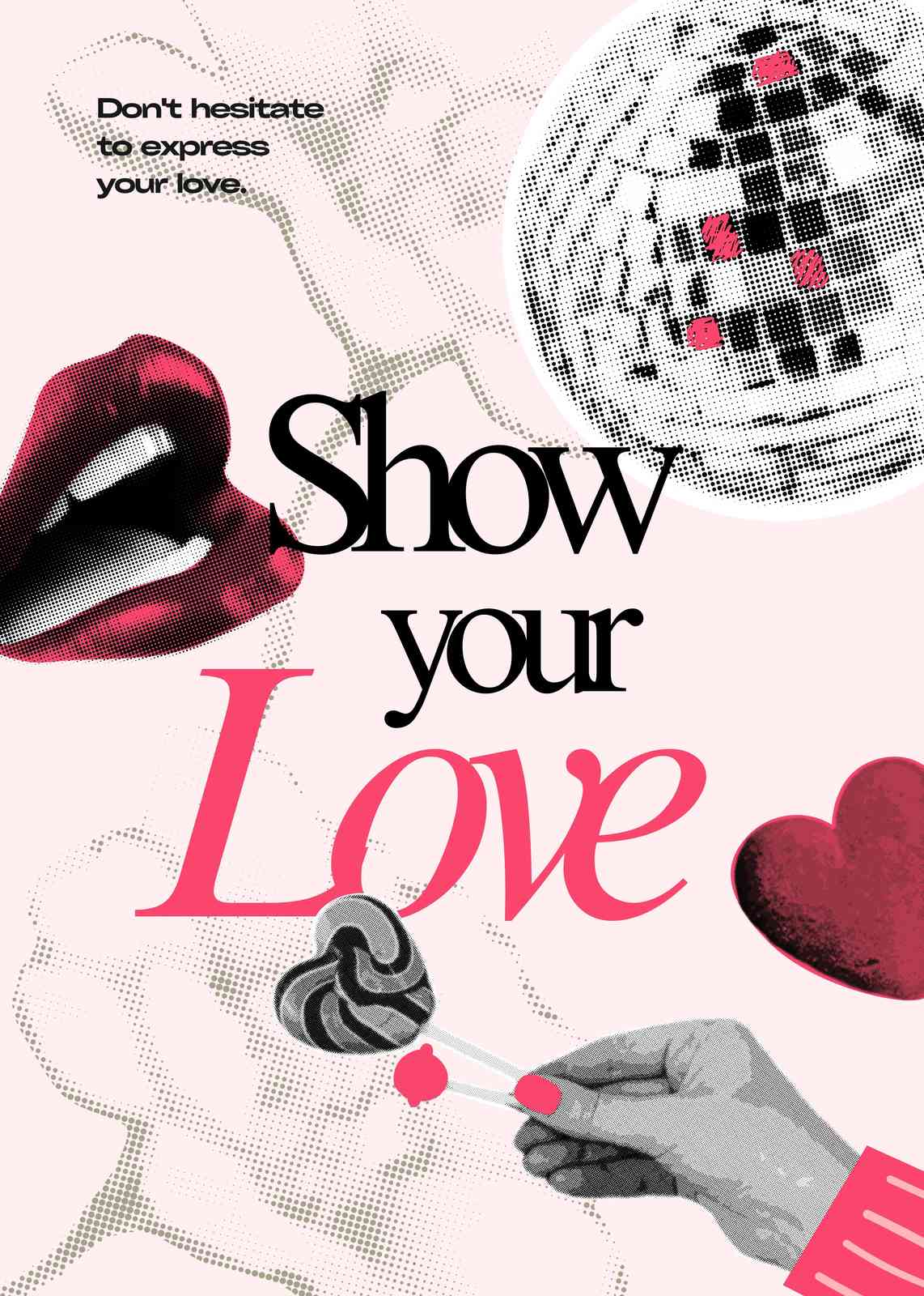 Show Your Love Retro Pop Art Wall Art