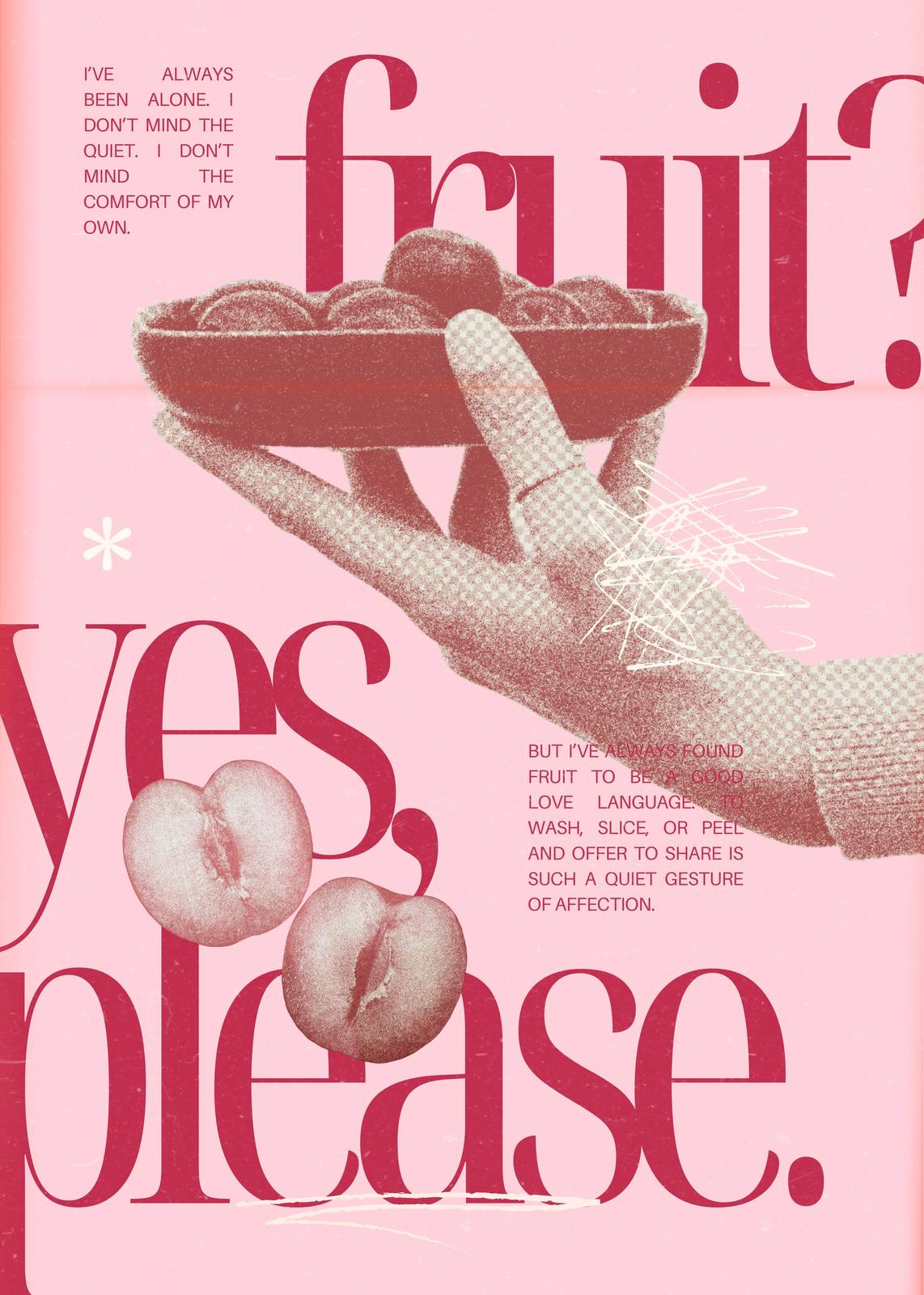 Yes Please Fruit Typography Wall Art