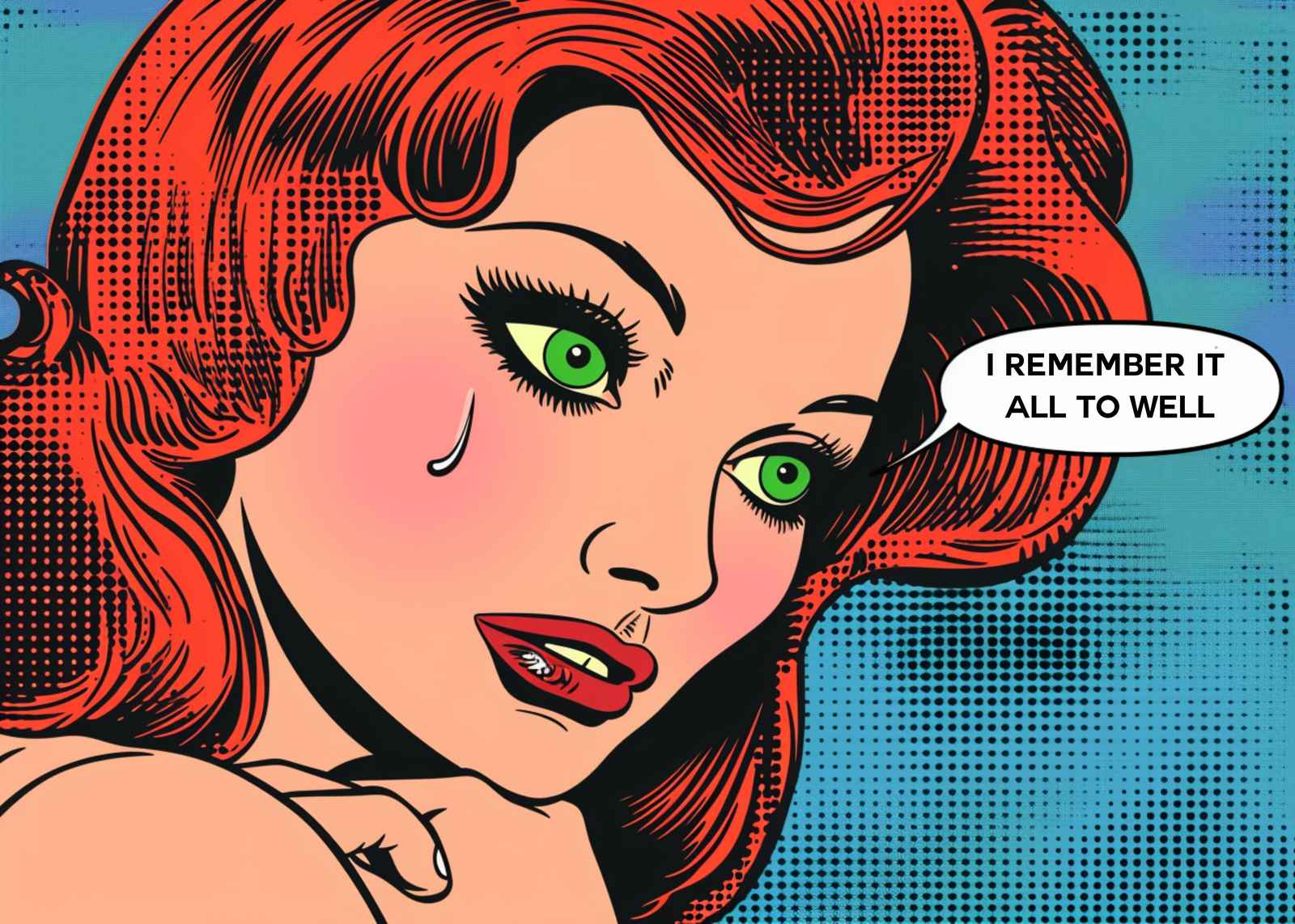 Retro Pop Art Tears Wall Art