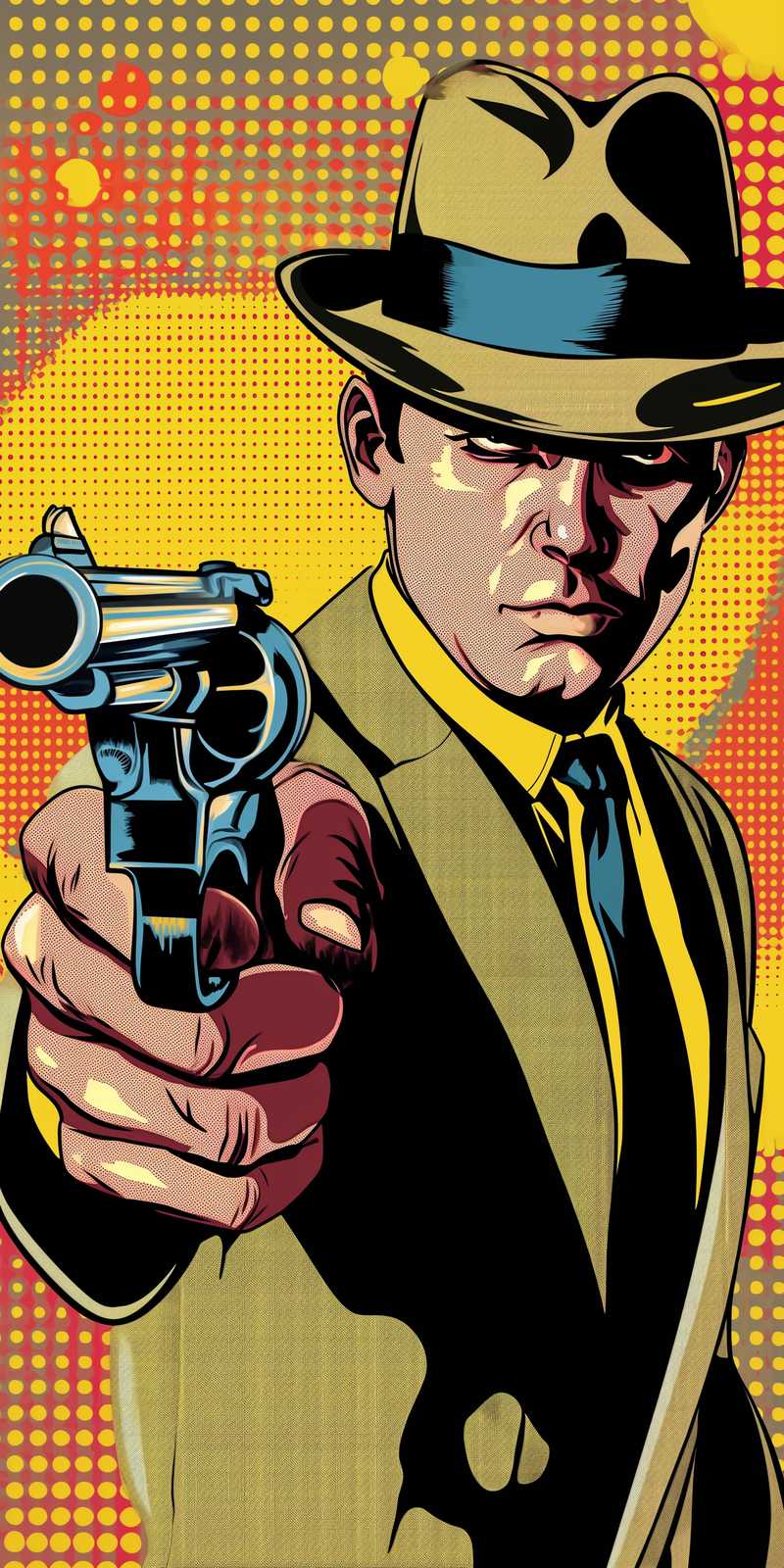 Vintage Detective Pop Art Wall Art