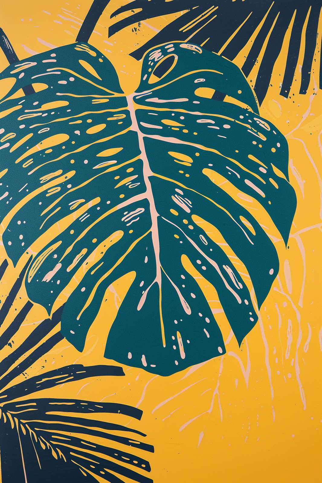 Vibrant Tropical Leaf Wall Art Wall Art