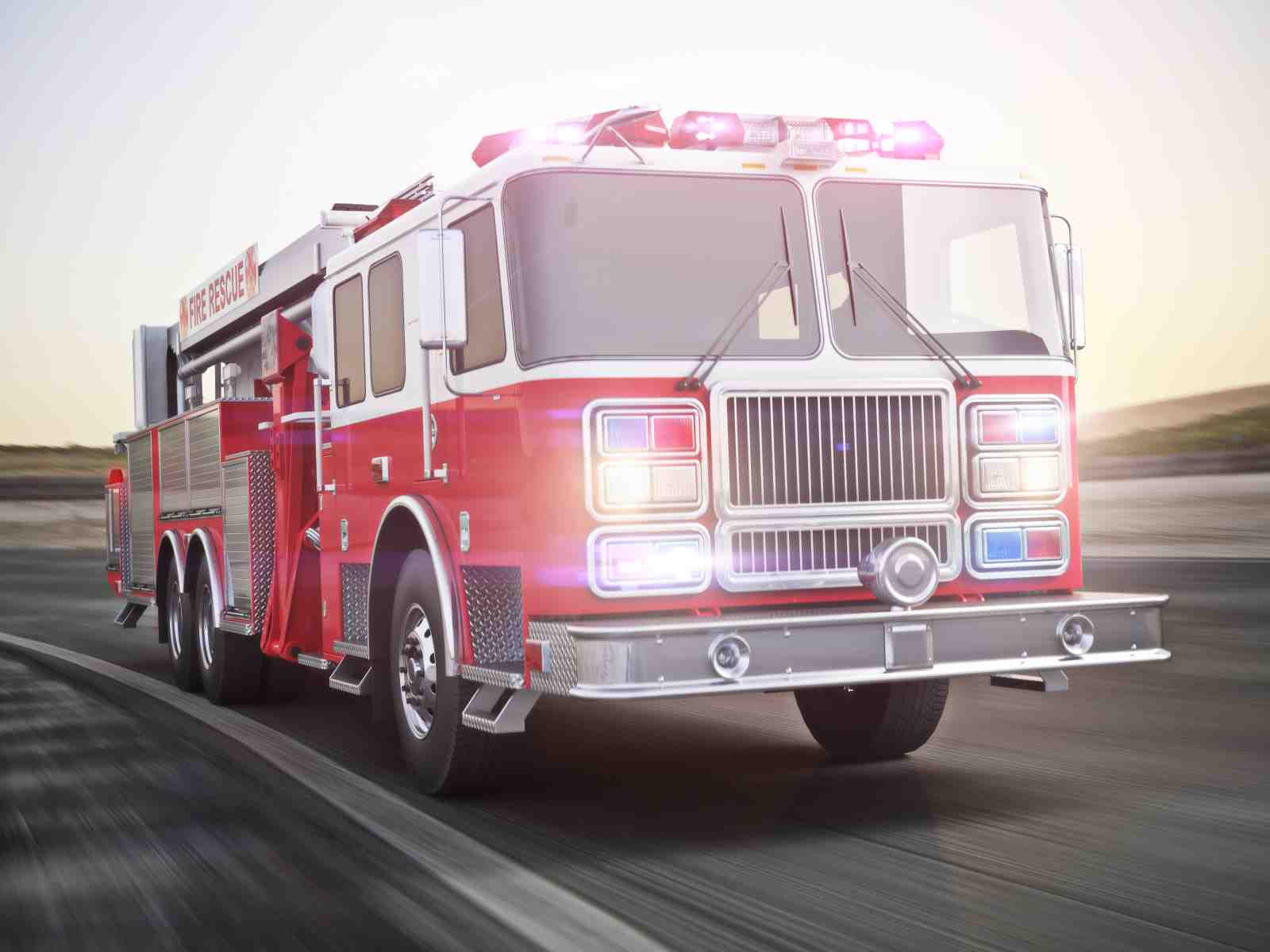 Powerful Fire Truck Speed Wall Art