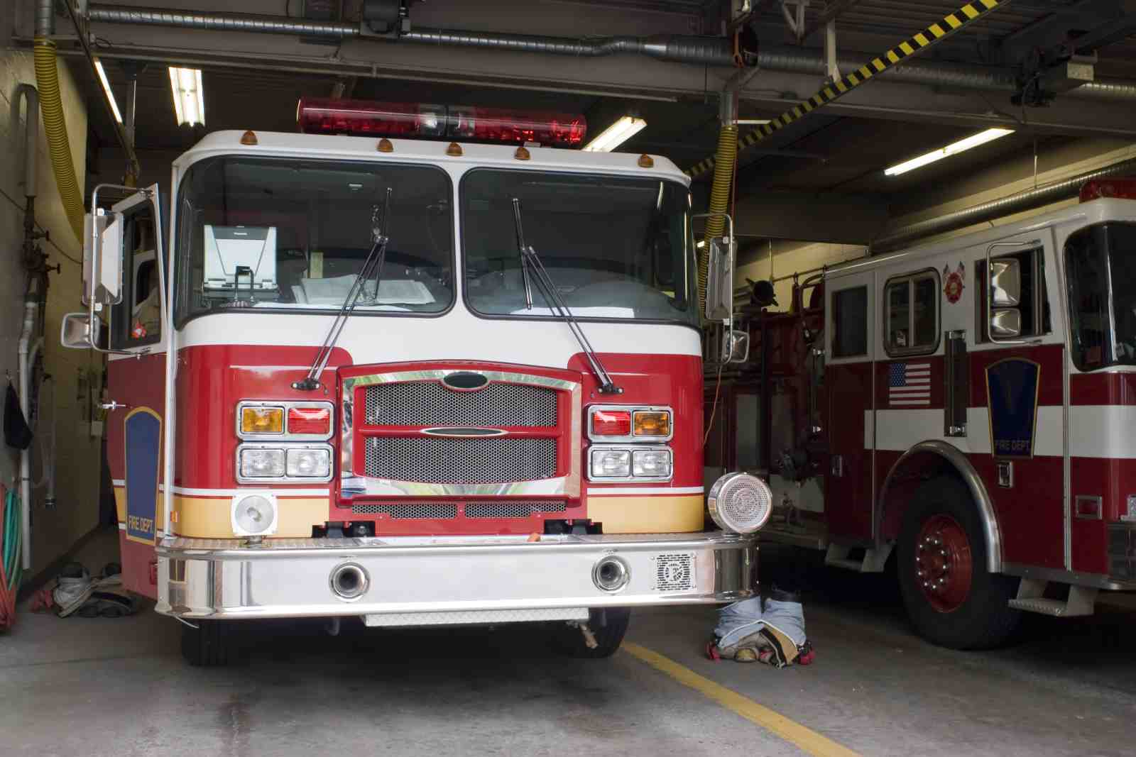 Heroic Fire Truck Red & White Wall Art