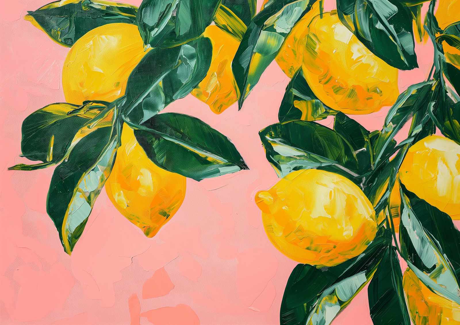 Vibrant Lemon Grove Art Wall Art