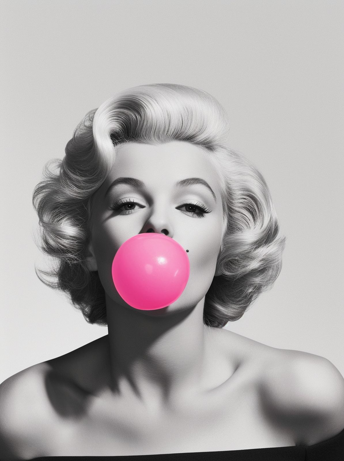Marilyn Monroe Pink Bubblegum Wall Art
