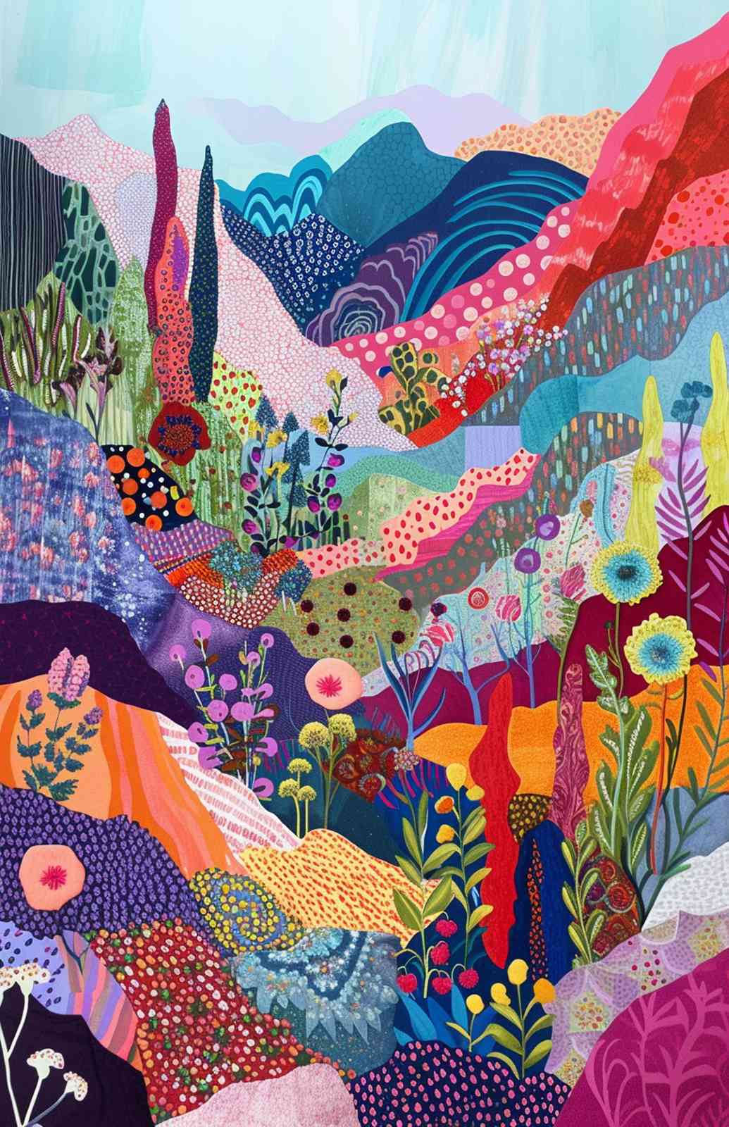 Vibrant Landscape Collage Wall Art