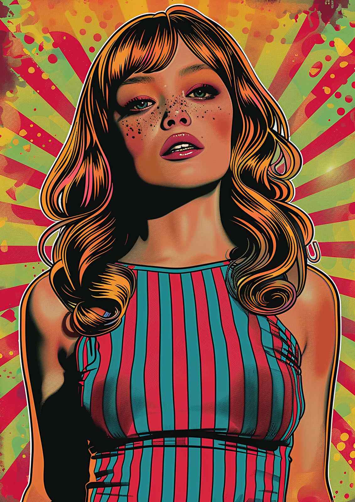 Retro Pop Art Woman Wall Art