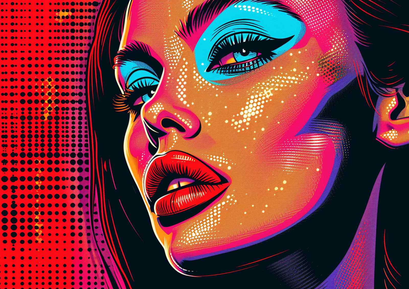 Vibrant Pop Art Portrait Wall Art