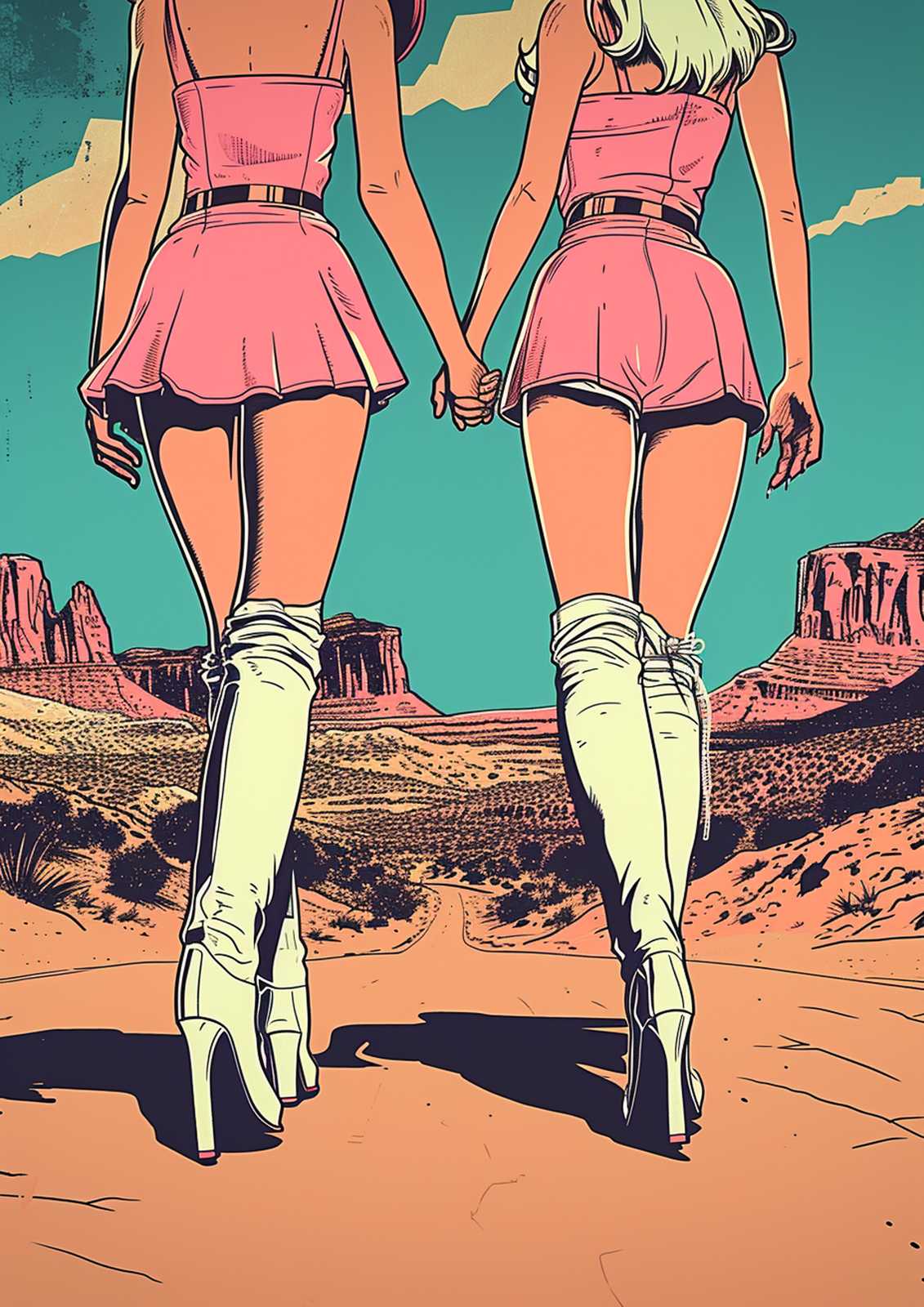 Retro Desert Duo Wall Art