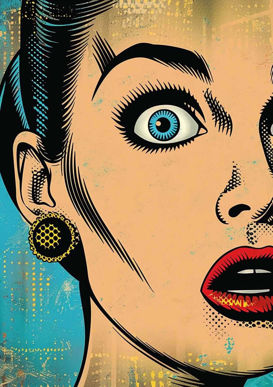 Pop Art Surprise Woman Wall Art