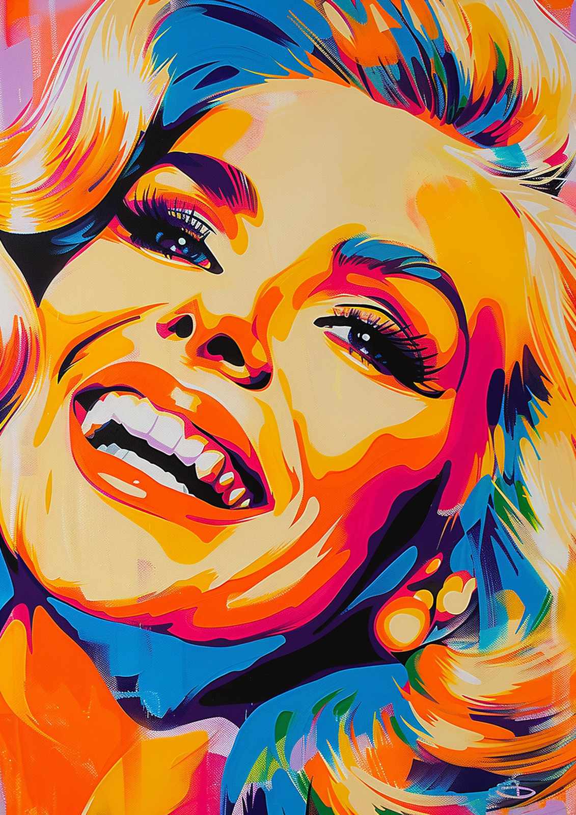 Vibrant Pop Art Marilyn Monroe Wall Art