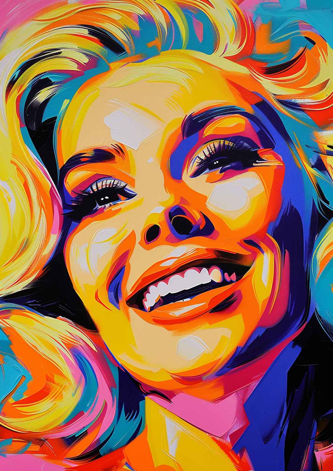 Vibrant Pop Art Portrait Wall Art
