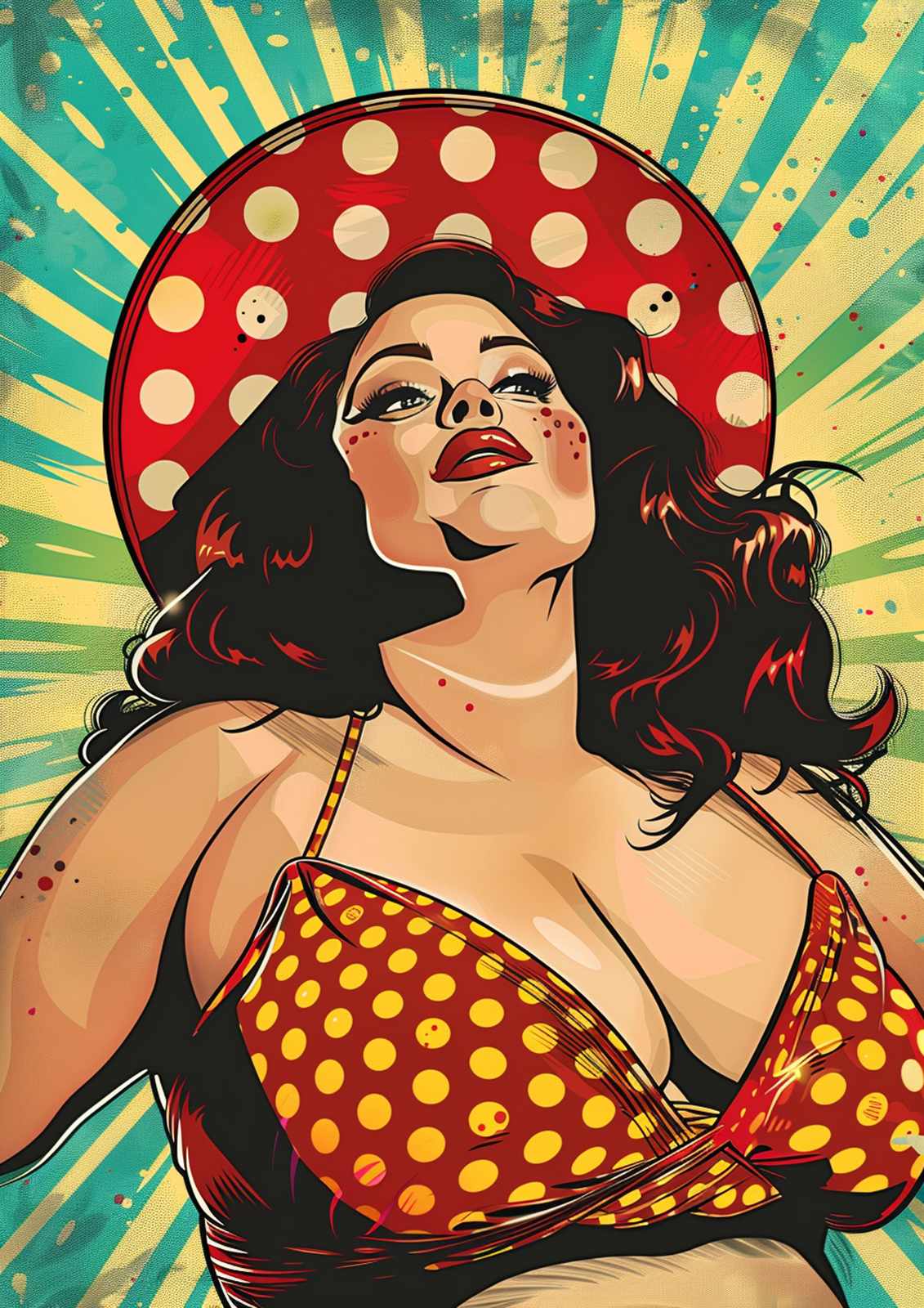Vintage Pin-Up Summer Vibes Wall Art