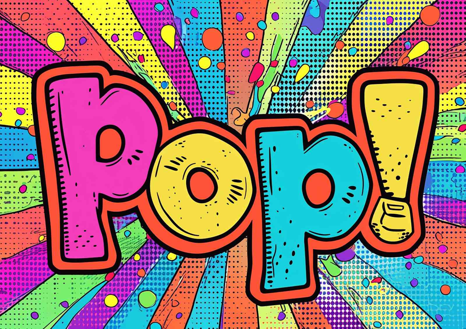 Vibrant "POP!" Comic Art Wall Art