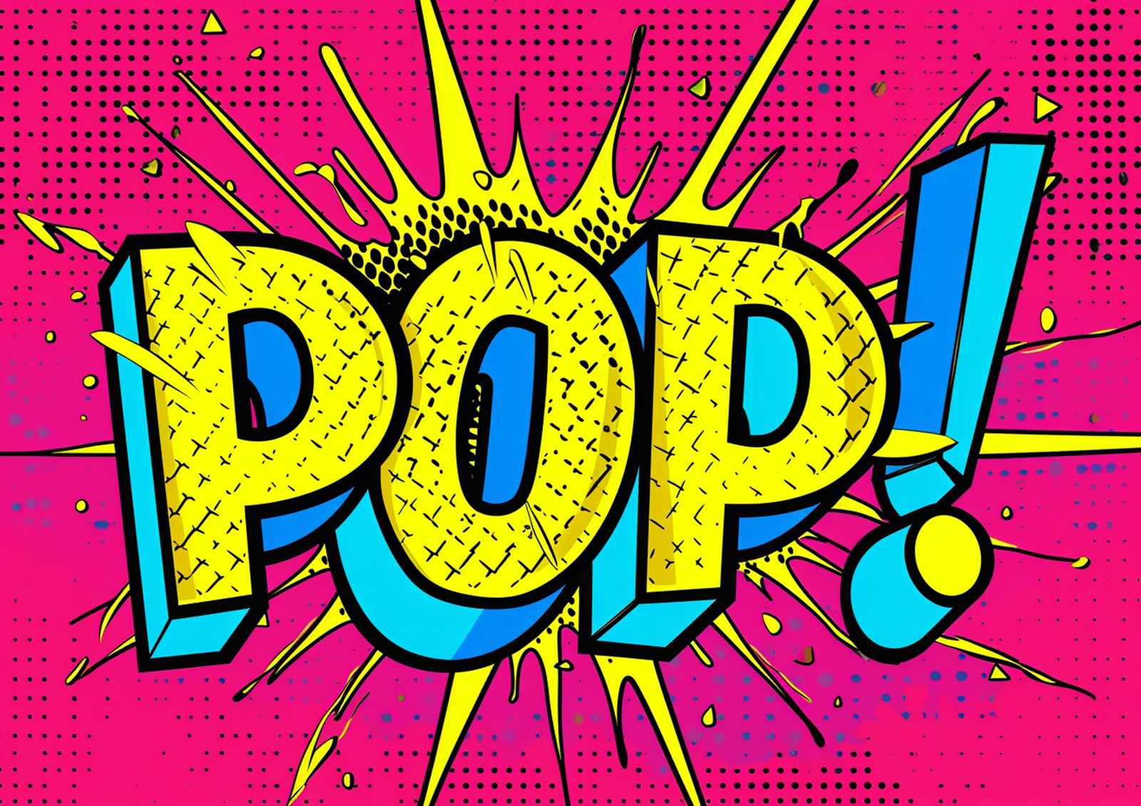 Vibrant POP Art "POP!" Wall Art - Retro Comic Wall Art