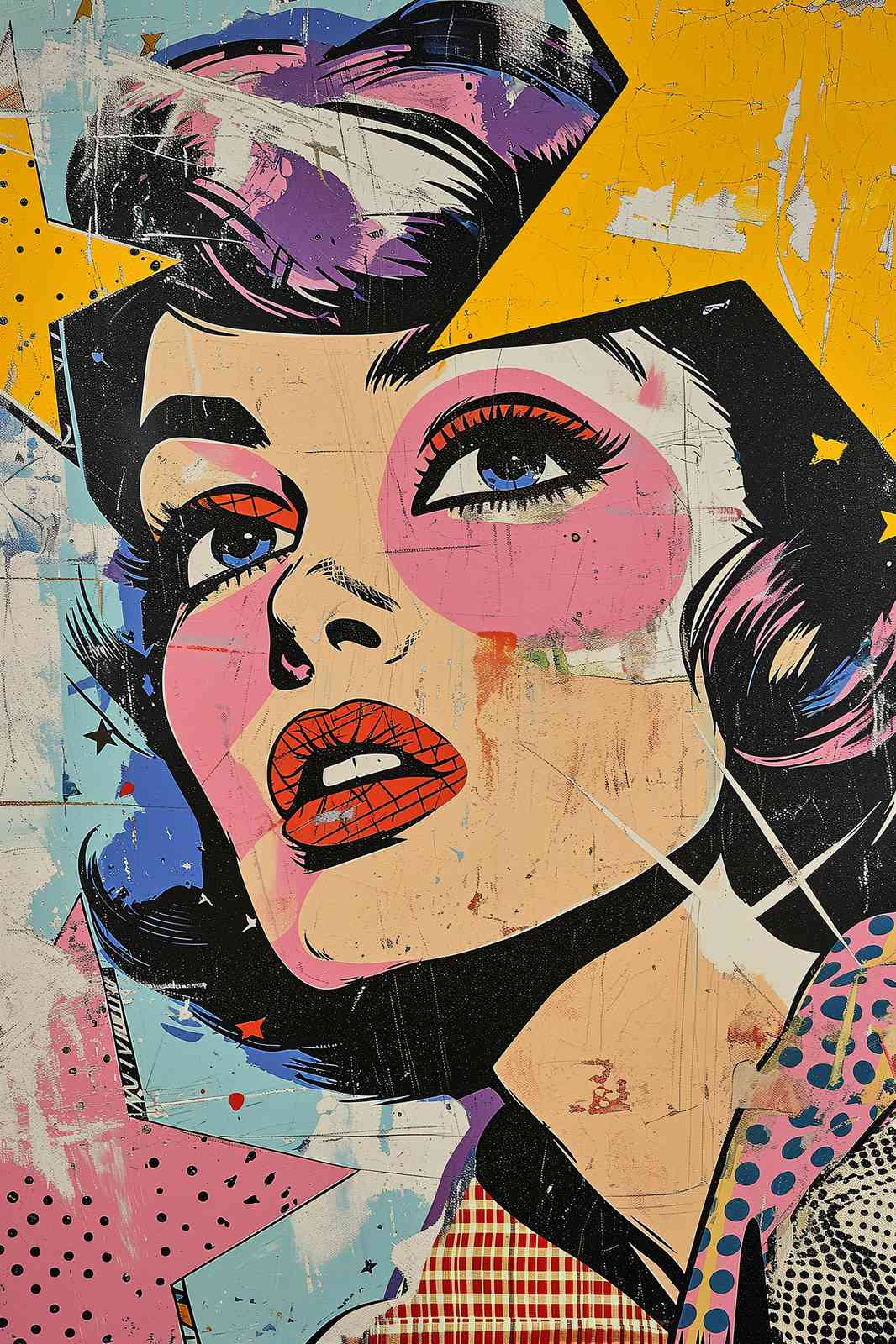 Vibrant Pop Art Woman Wall Art