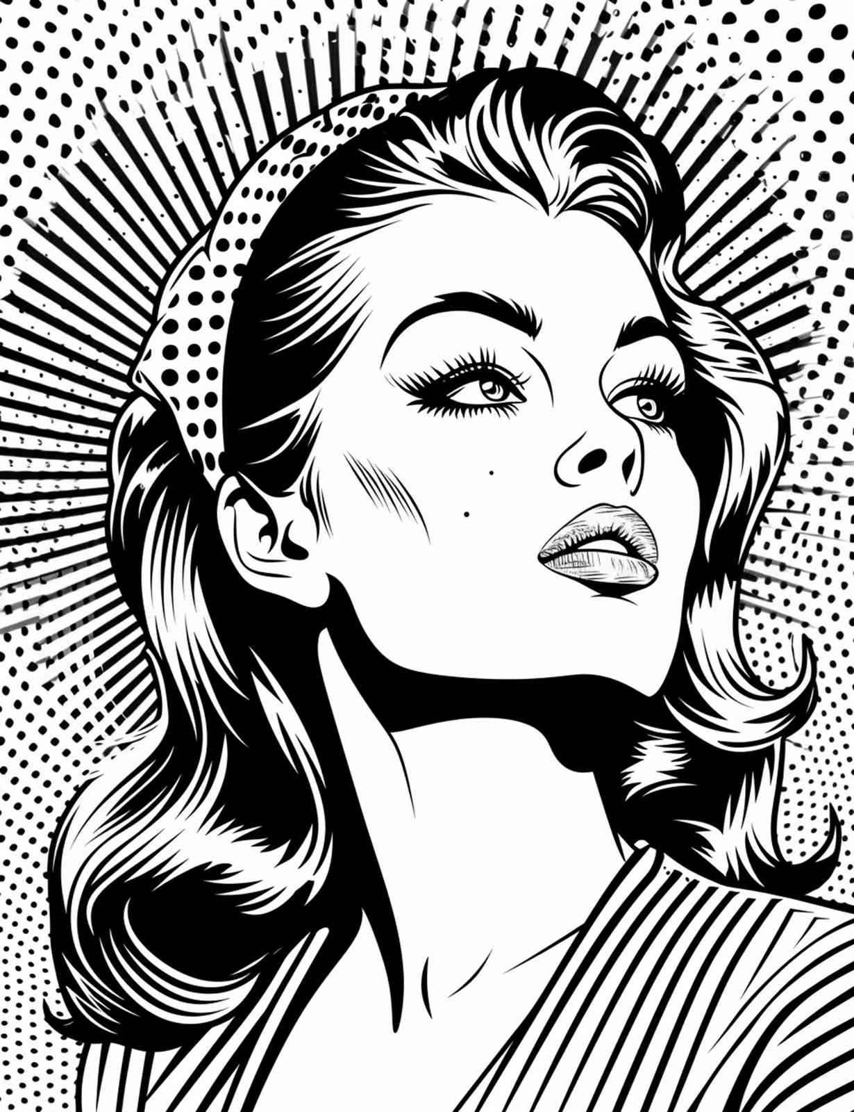 Retro Pop Art Portrait Wall Art