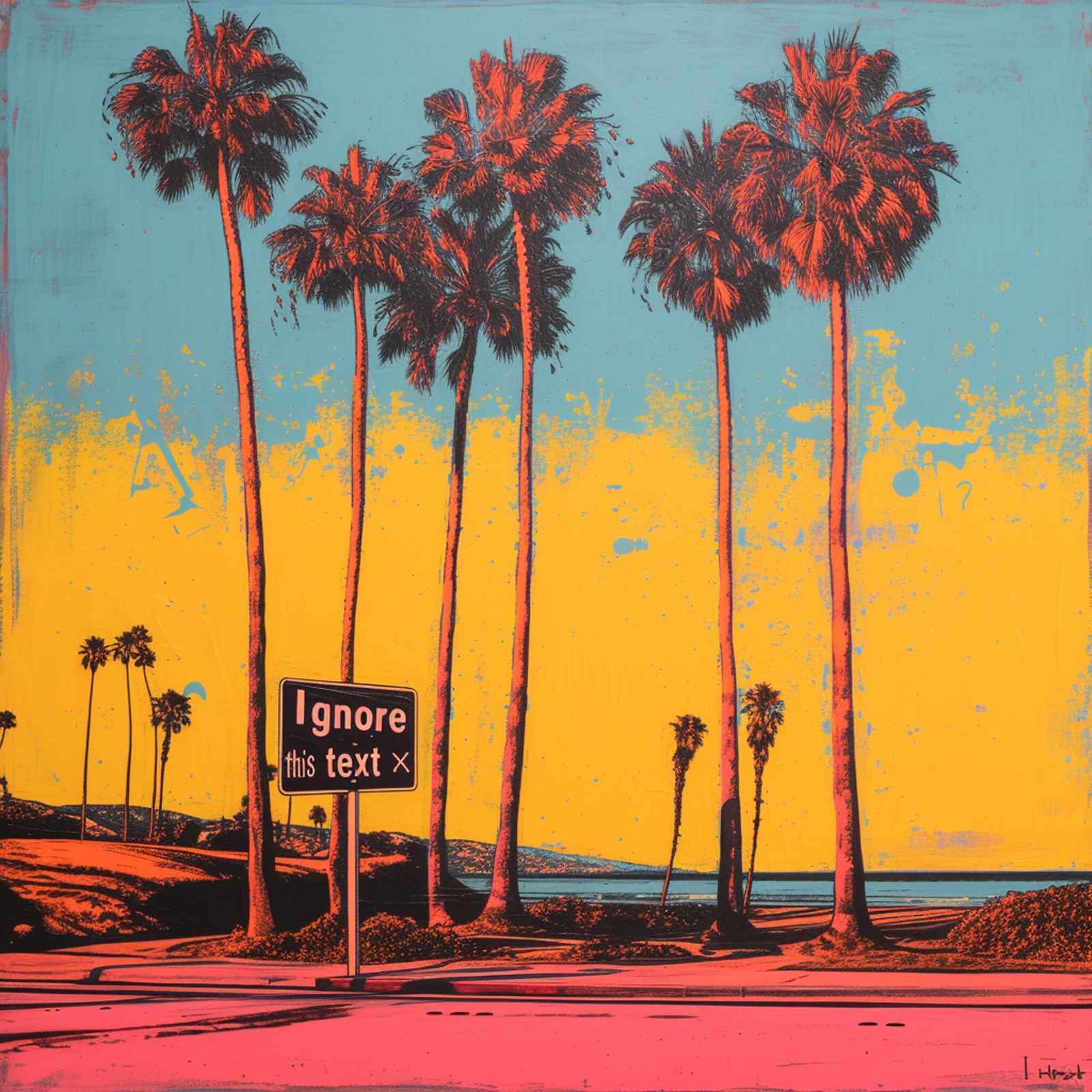 Vibrant Palm Trees Pop Art Wall Art
