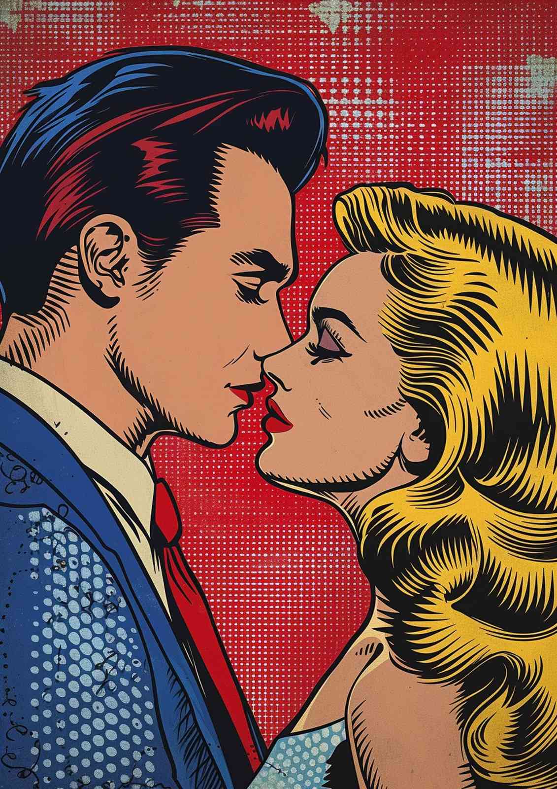 Vintage Kiss Pop Art Wall Art