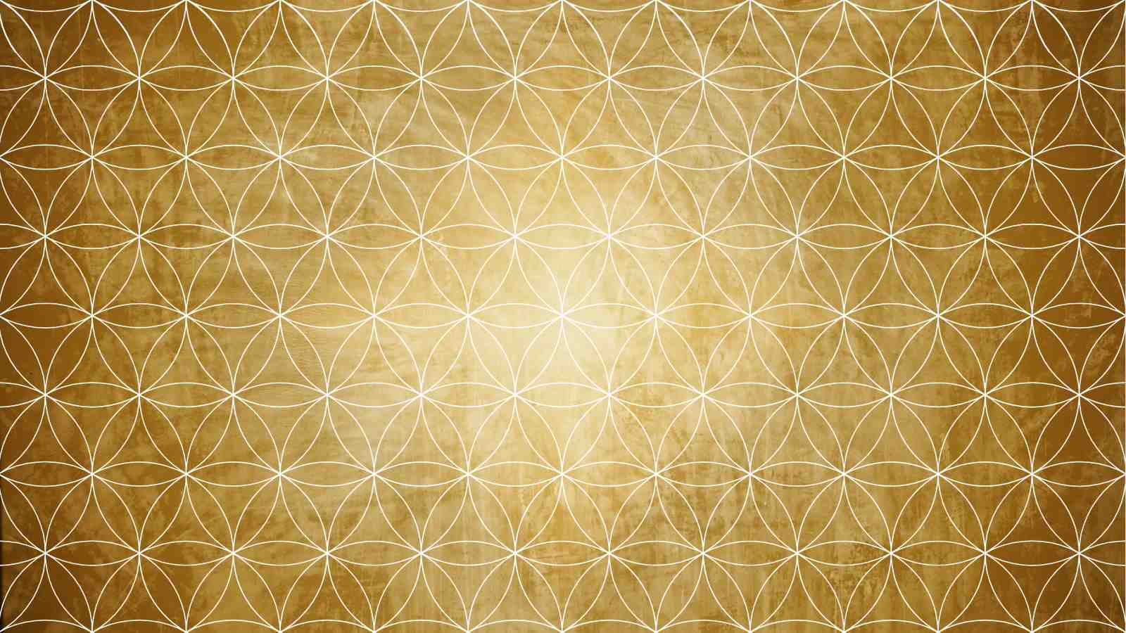 Sacred Geometry Gold Flower of Life Wall Art