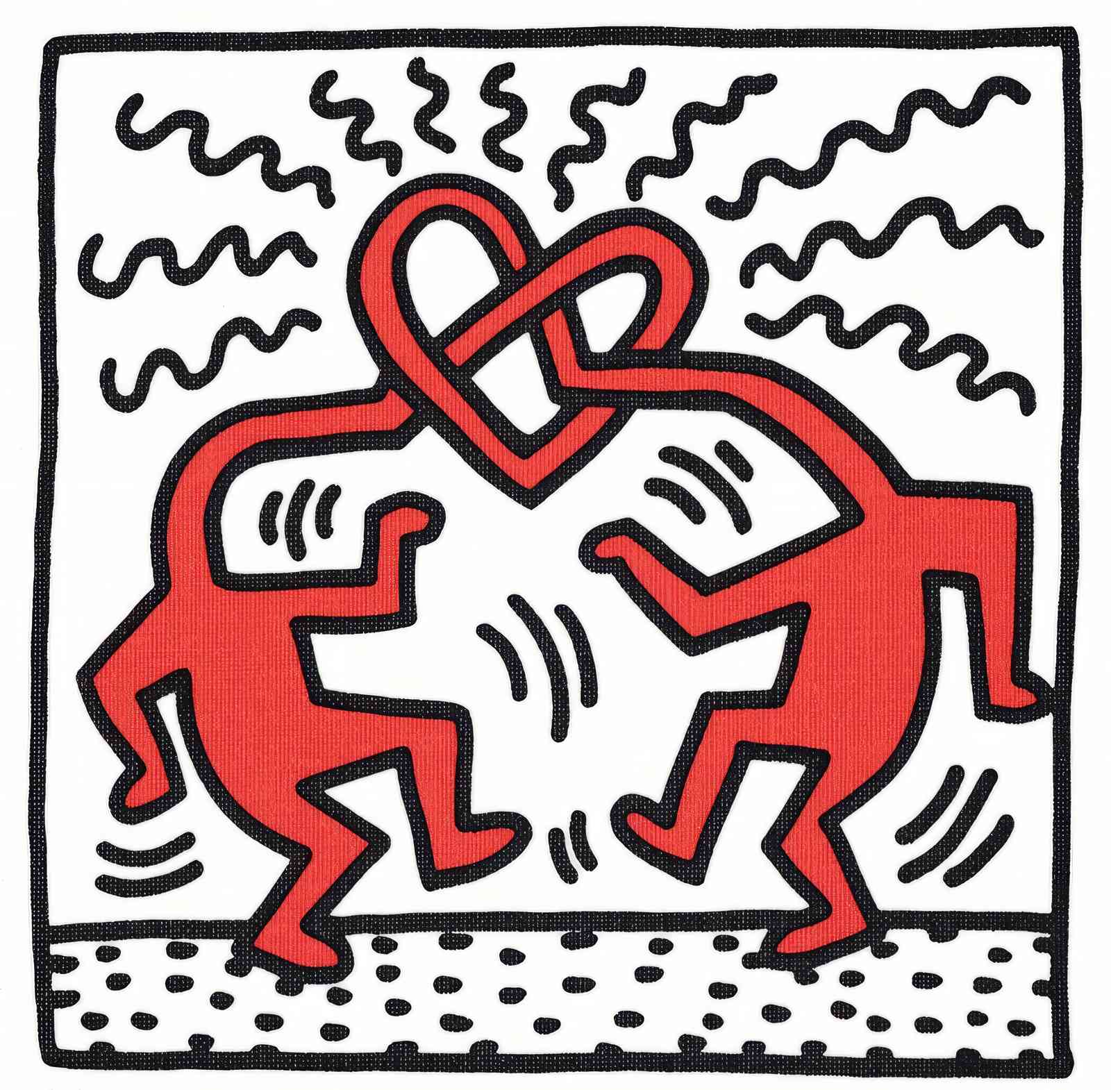 Iconic Red Dancers Heart Wall Art