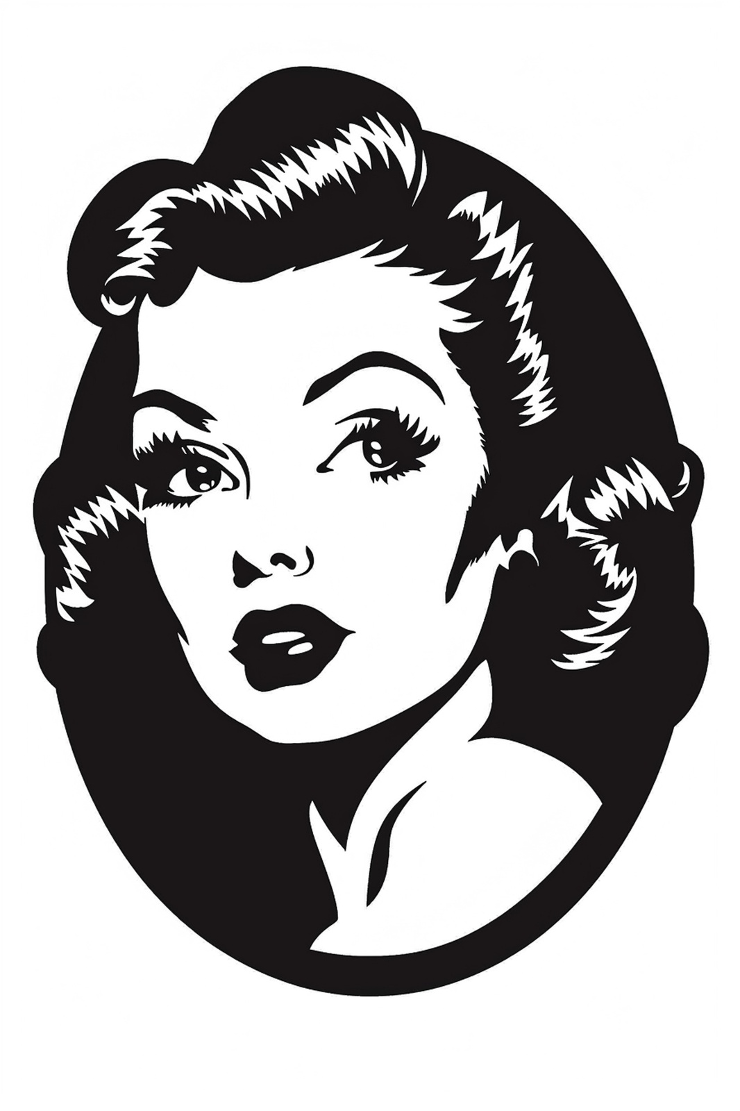 Vintage Glamour Woman Pop Art Wall Art
