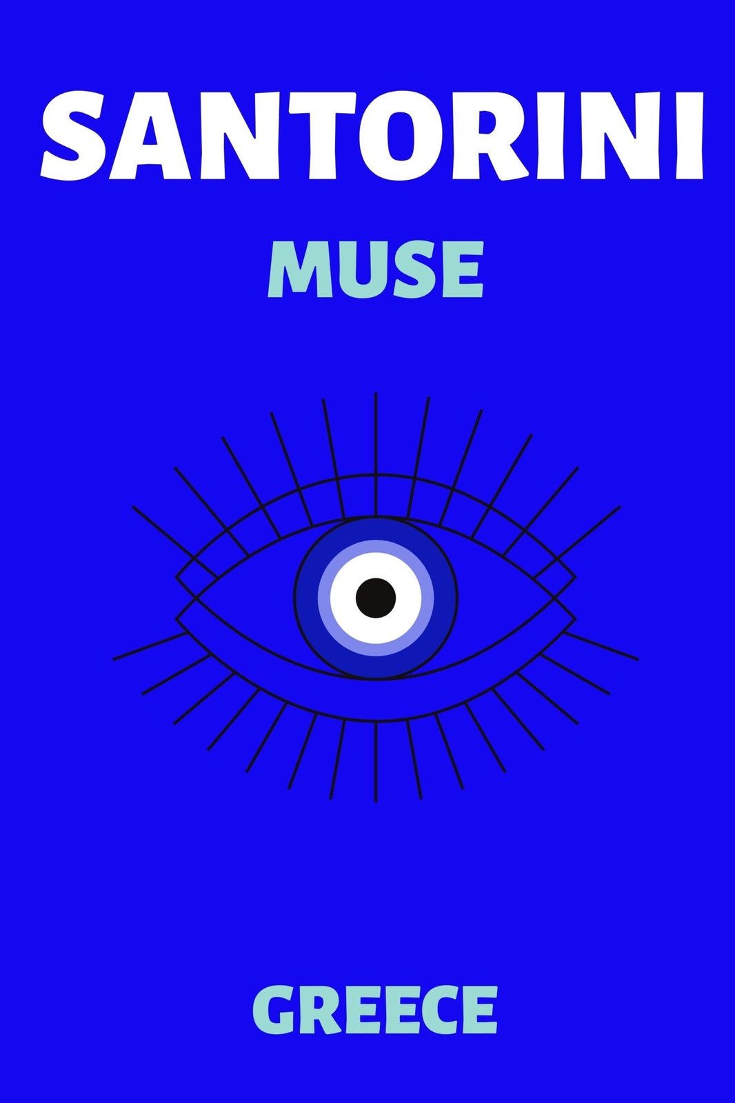 Santorini Muse Evil Eye Wall Art
