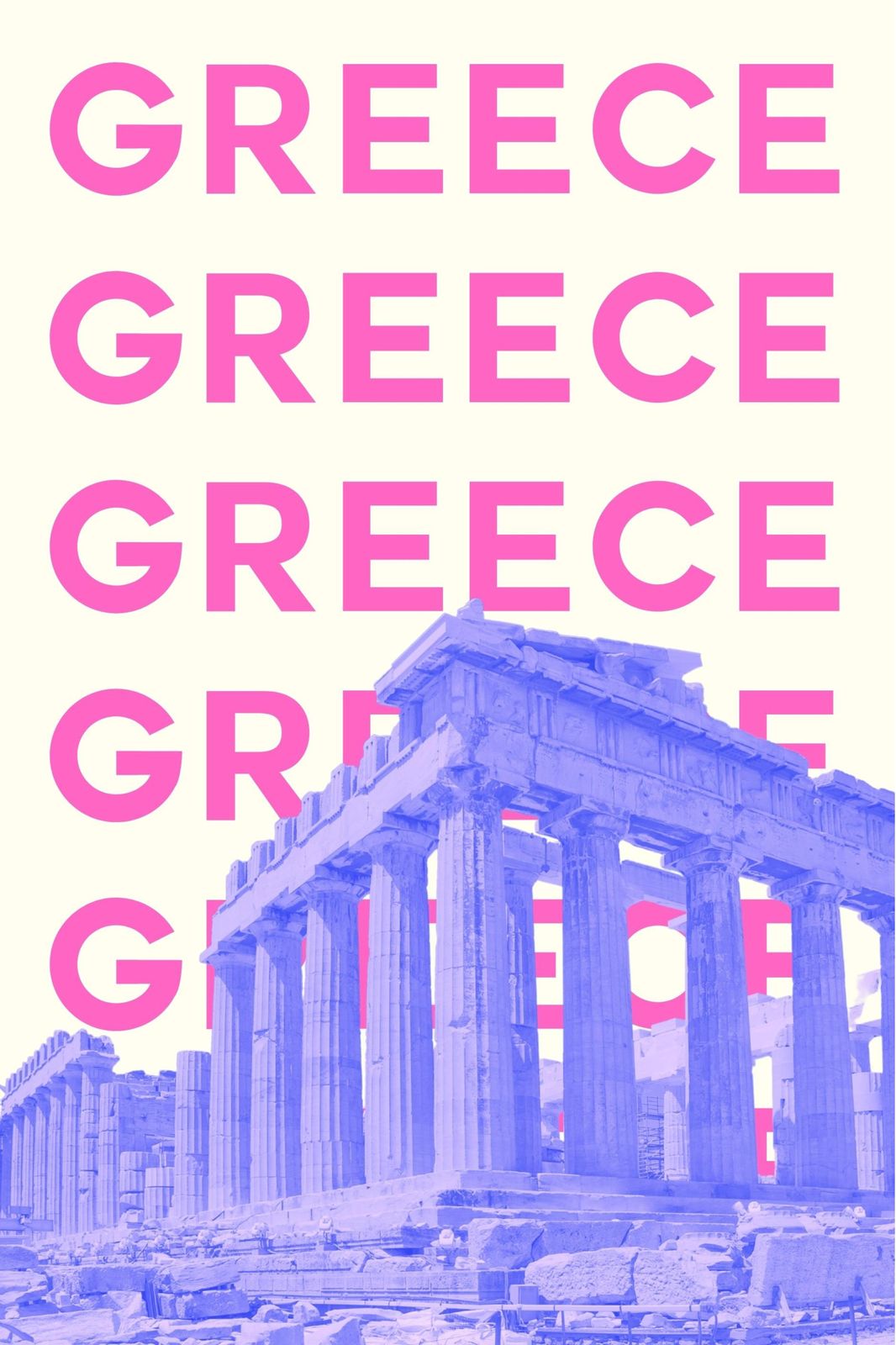 Vibrant Greece Travel Art Wall Art