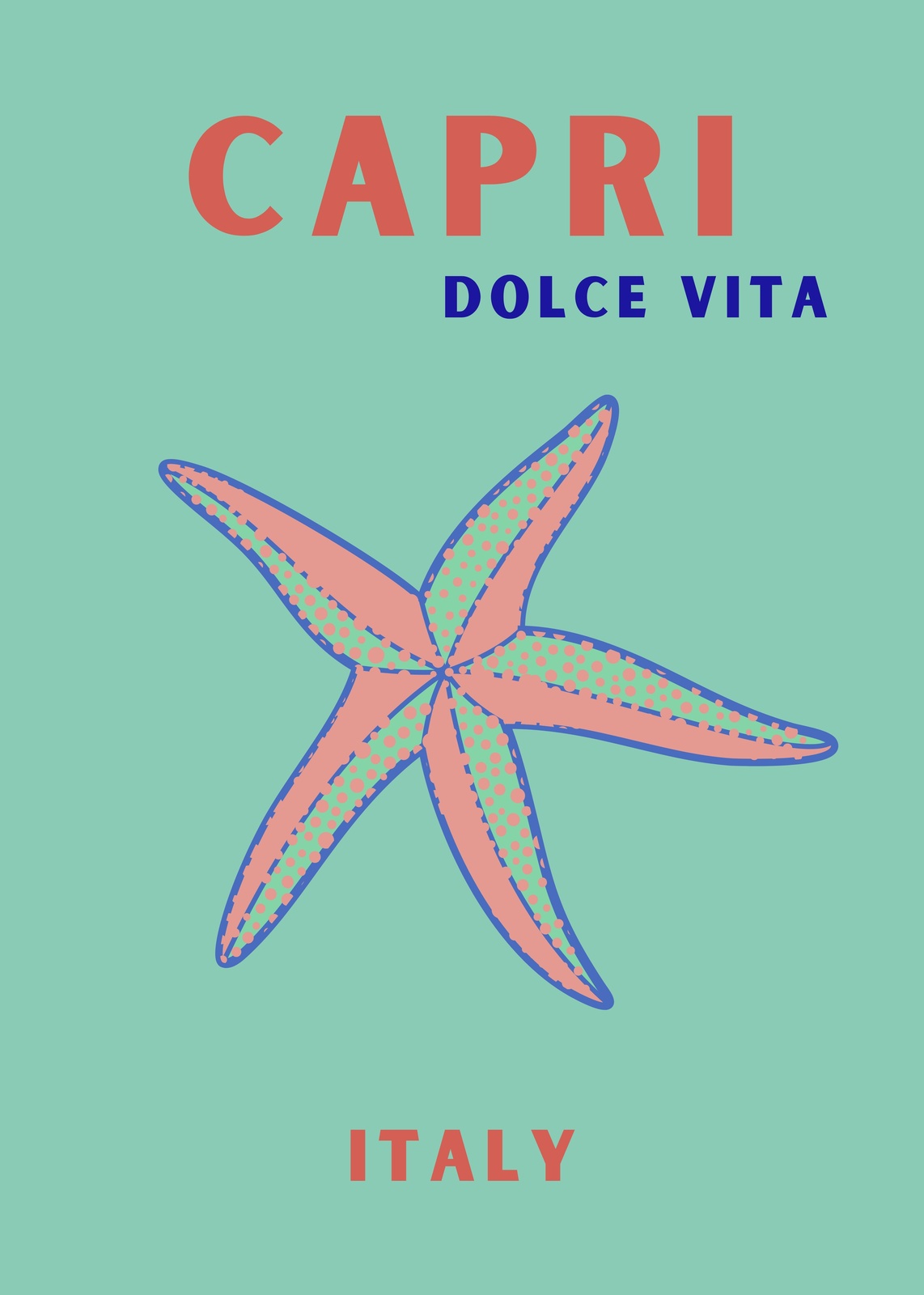 Capri Dolce Vita Starfish Wall Art