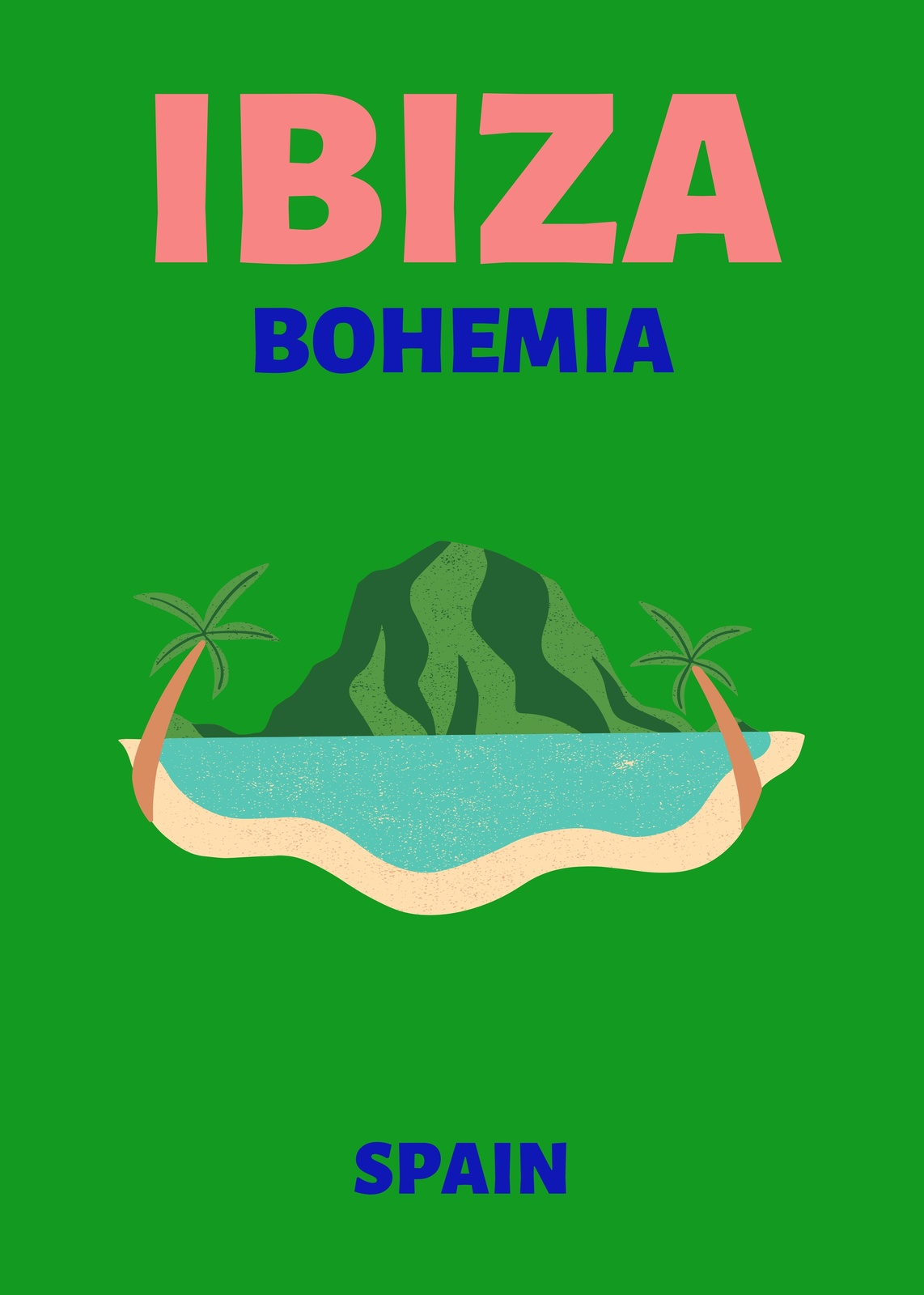 Ibiza Bohemia Travel Poster Wall Art