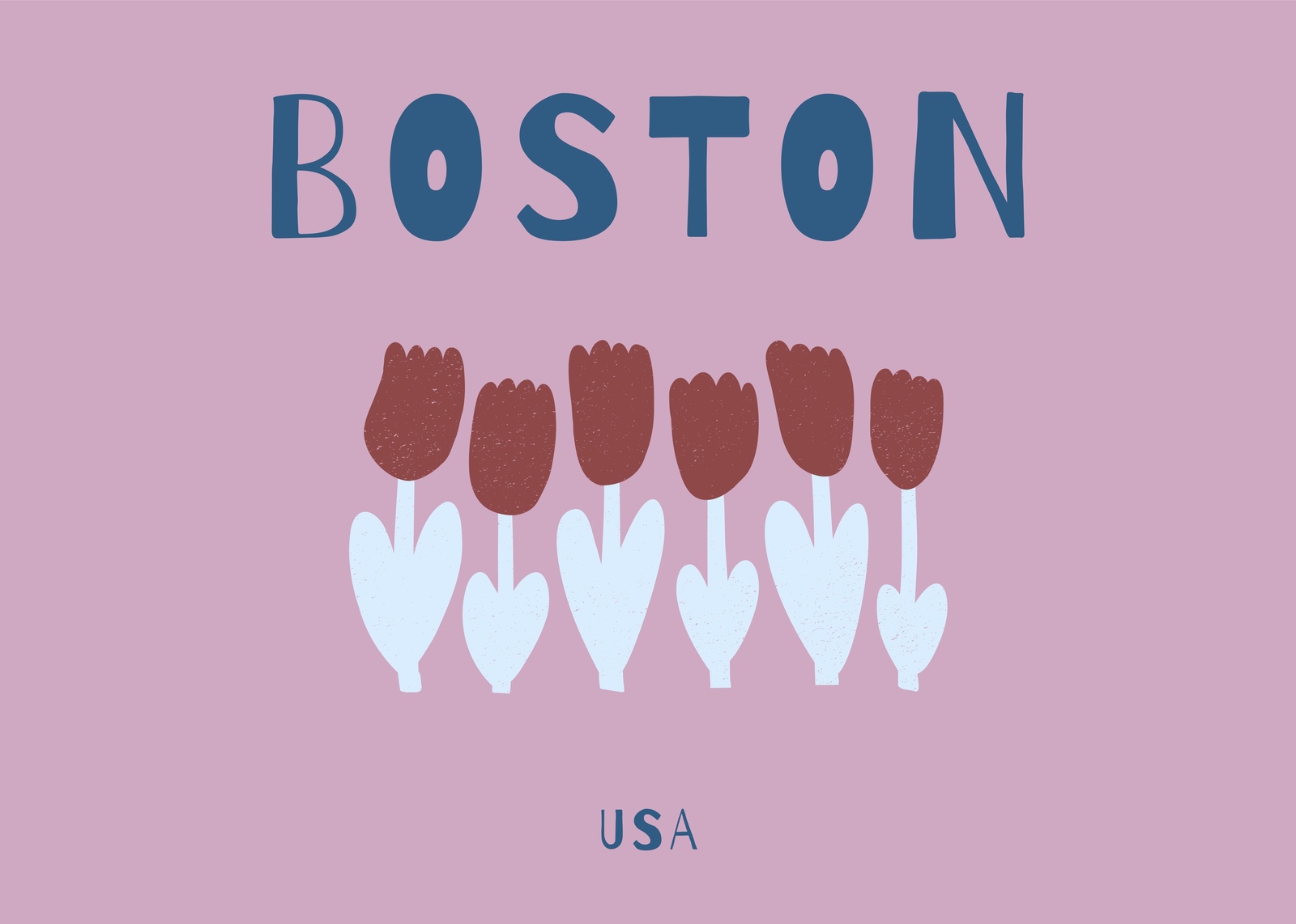 Boston Tulips USA Wall Art