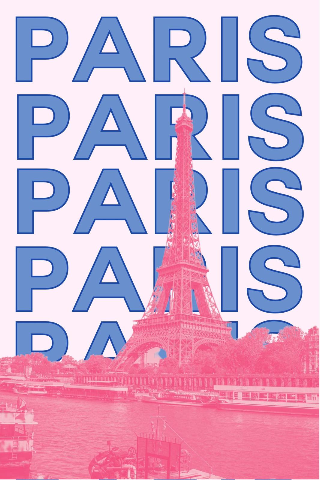 Vibrant Paris Eiffel Tower Pop Art Wall Art