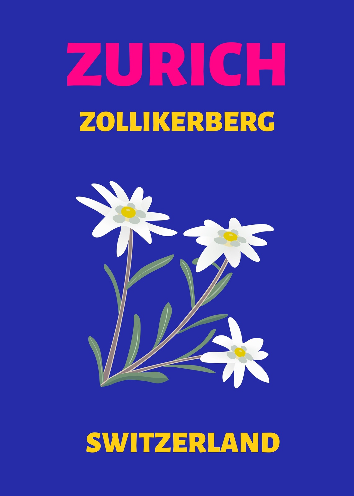 Zurich Zollikerberg Edelweiss Switzerland Wall Art