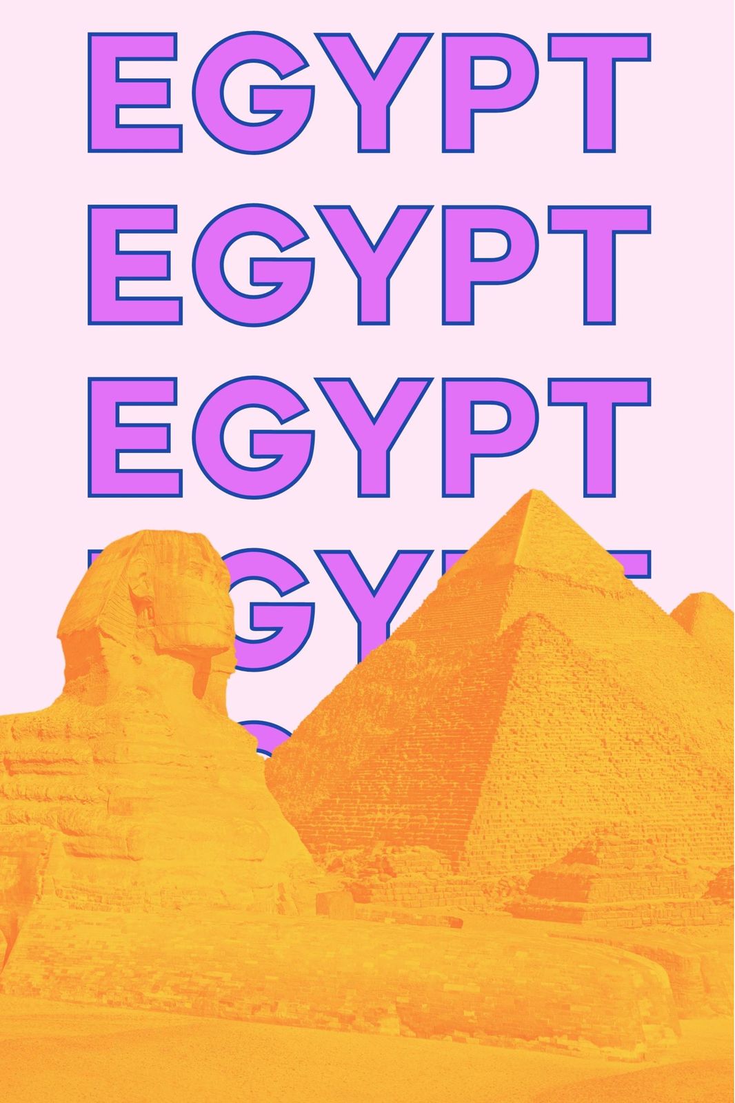 Vibrant Egypt Pyramids & Sphinx Wall Art