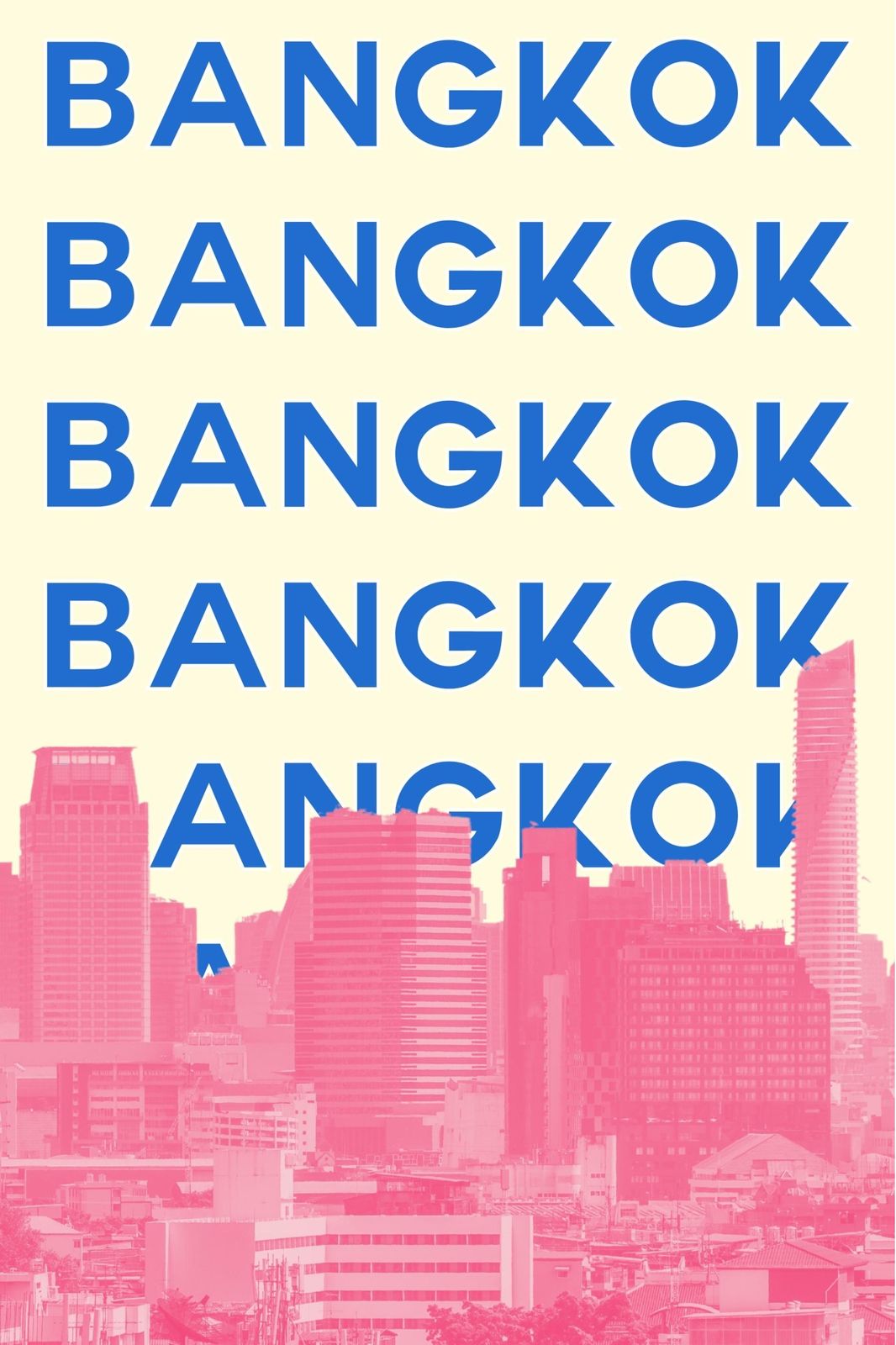 Vibrant Bangkok Skyline Pop Art Wall Art