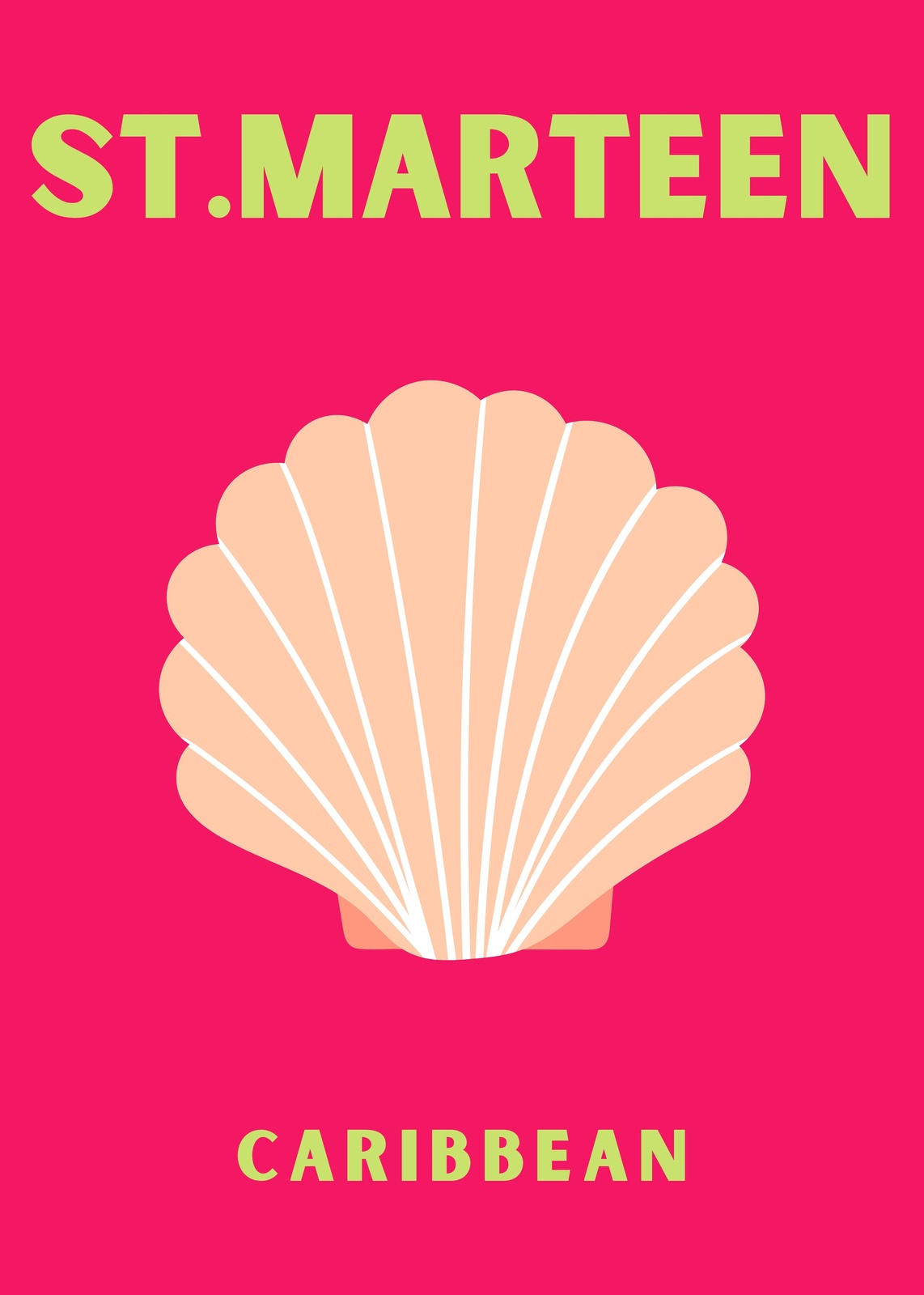 St. Maarten Scallop Beach Vibes Wall Art