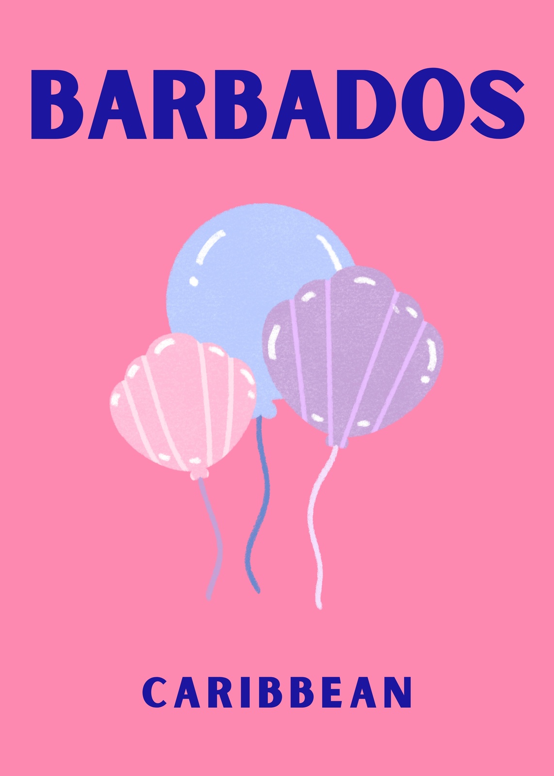 Vibrant Barbados Balloons Caribbean Wall Art