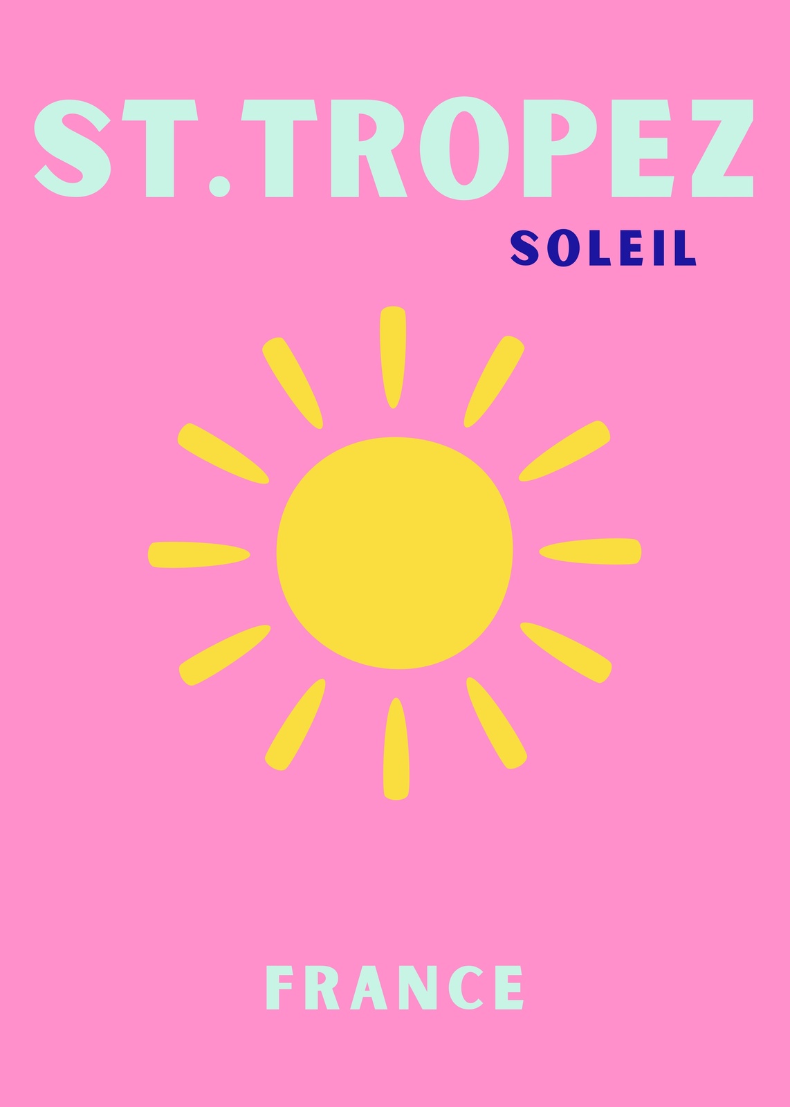 St. Tropez Soleil Sun Wall Art