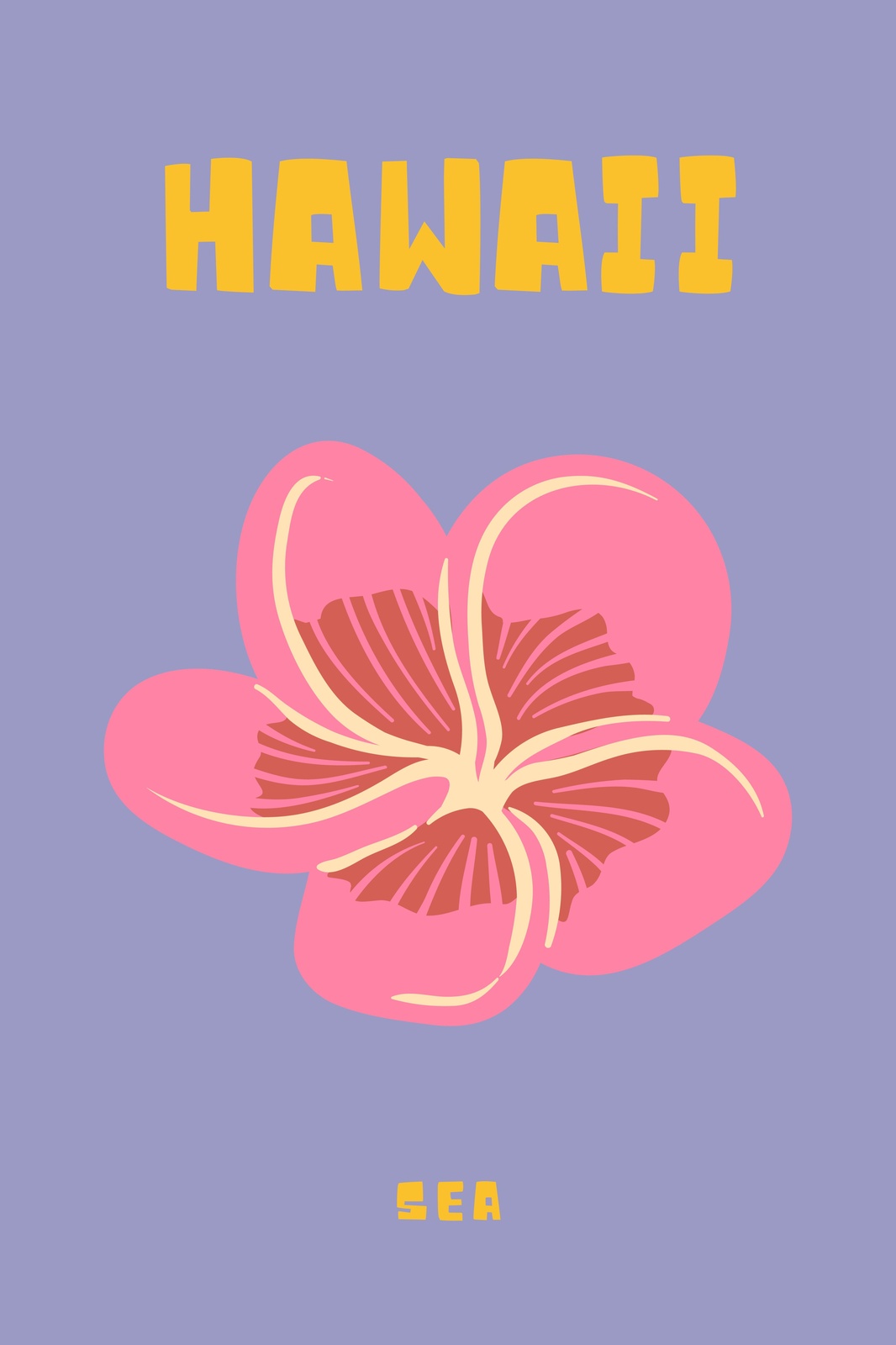 Tropical Hawaii Pink Plumeria Flower Wall Art
