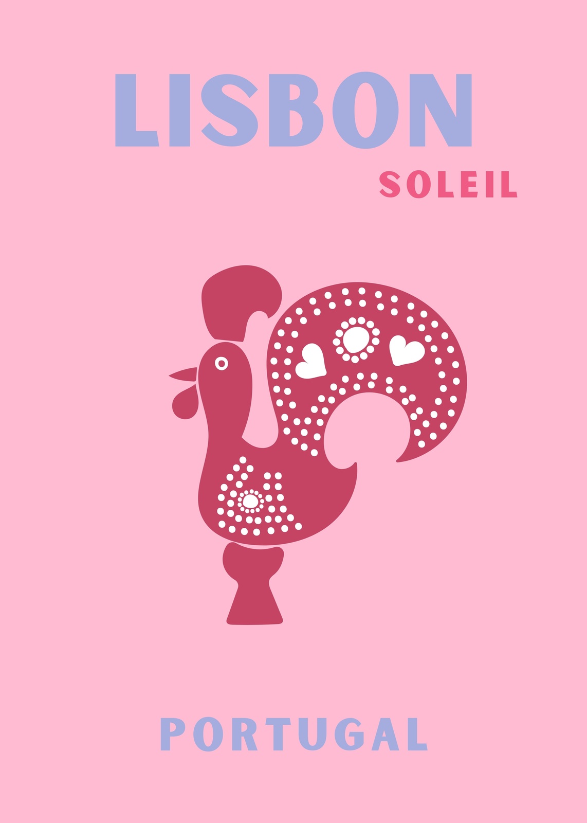 Lisbon Soleil Rooster Portugal Wall Art