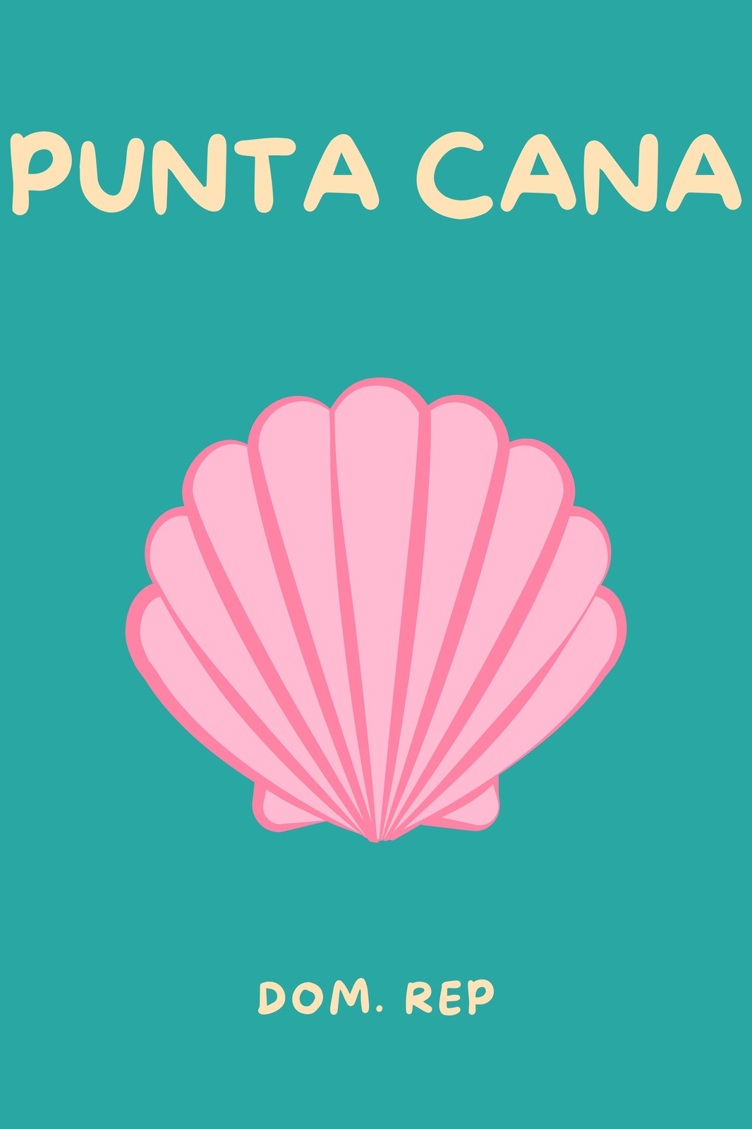 Punta Cana Seashell Beach Vibes Wall Art