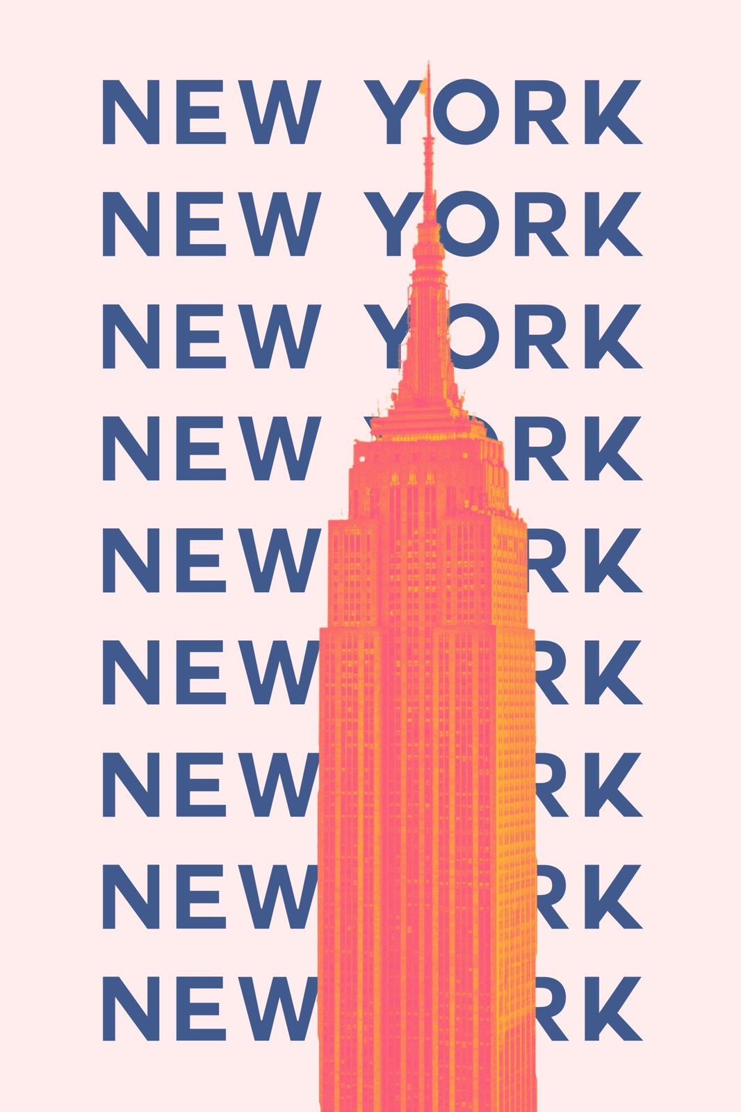 New York Empire State Building Pop Art Wall Art