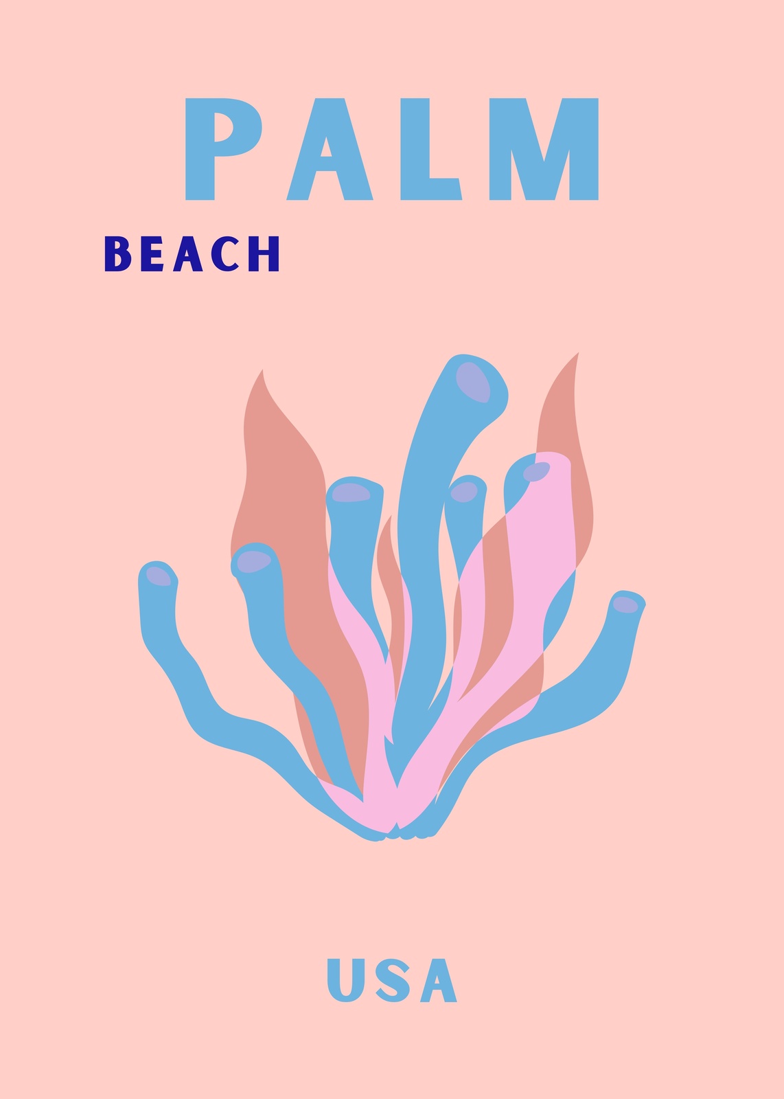 Palm Beach Coral Coastal Wall Art