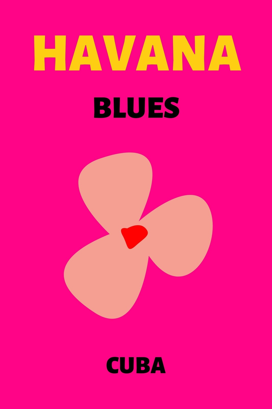 Havana Blues Floral Cuba Wall Art