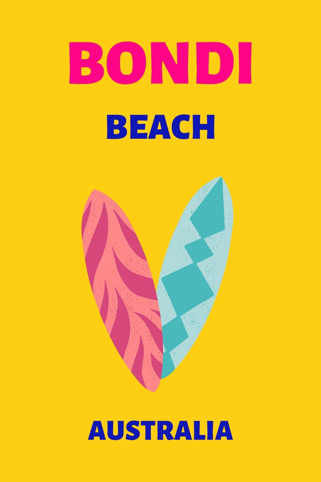 Bondi Beach Surf Vibes Wall Art