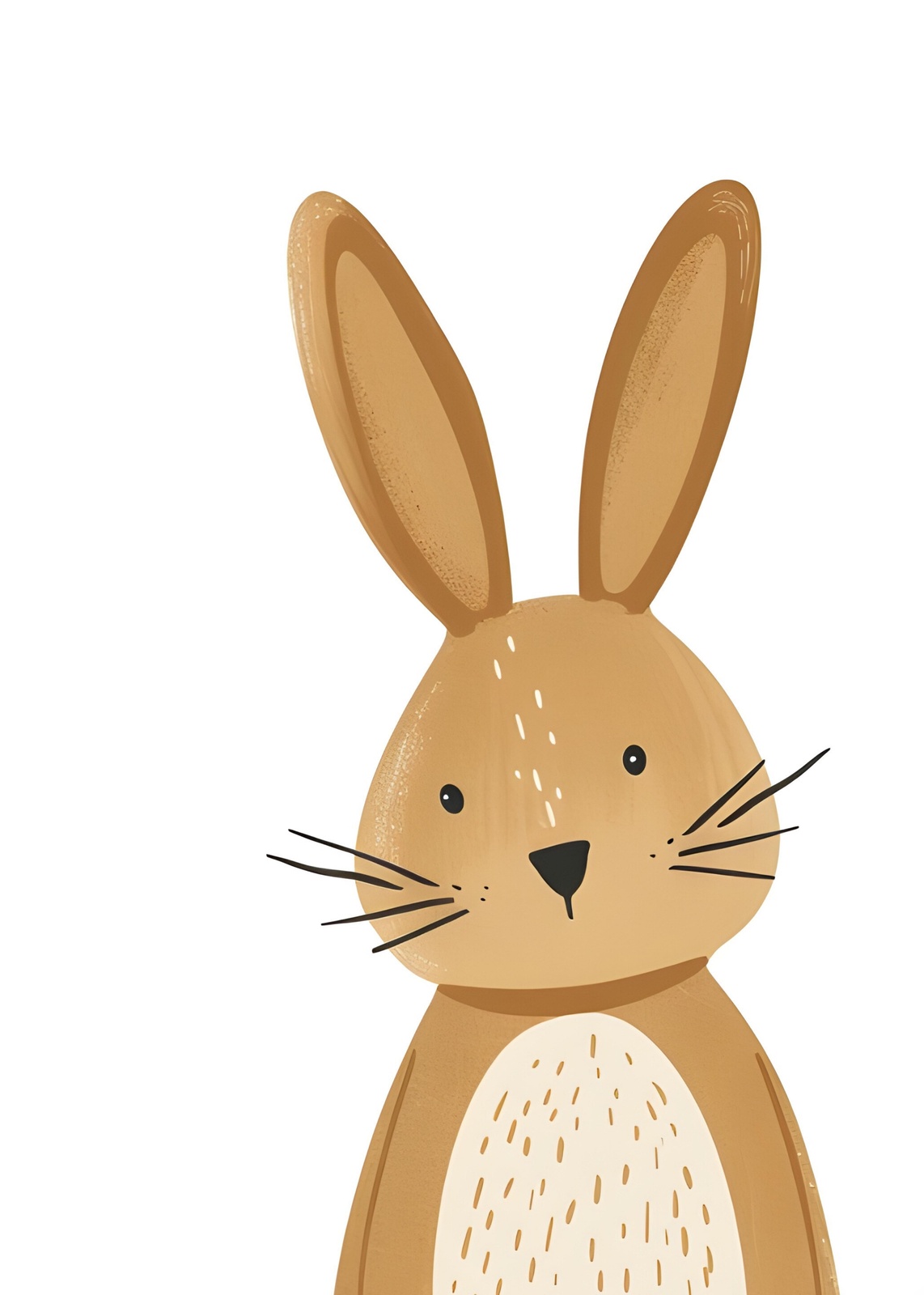 Adorable Brown Bunny Cute Nursery Wall Art