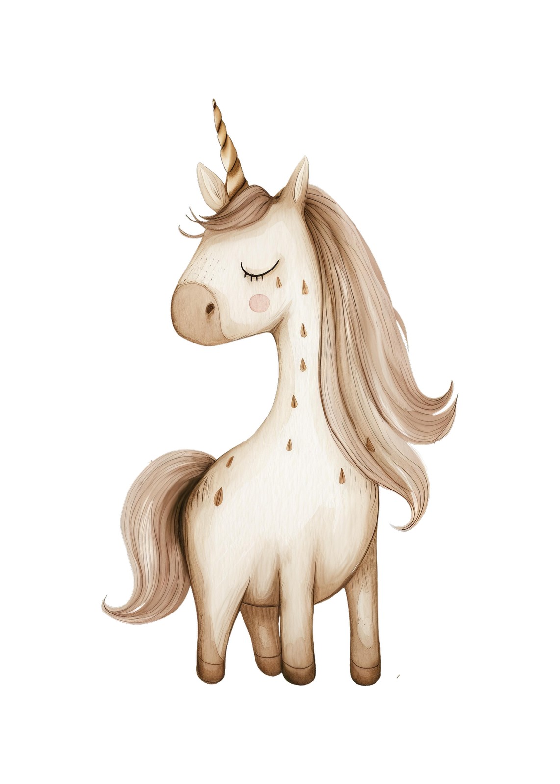 Whimsical Watercolor Unicorn Nursery Art Wall Art