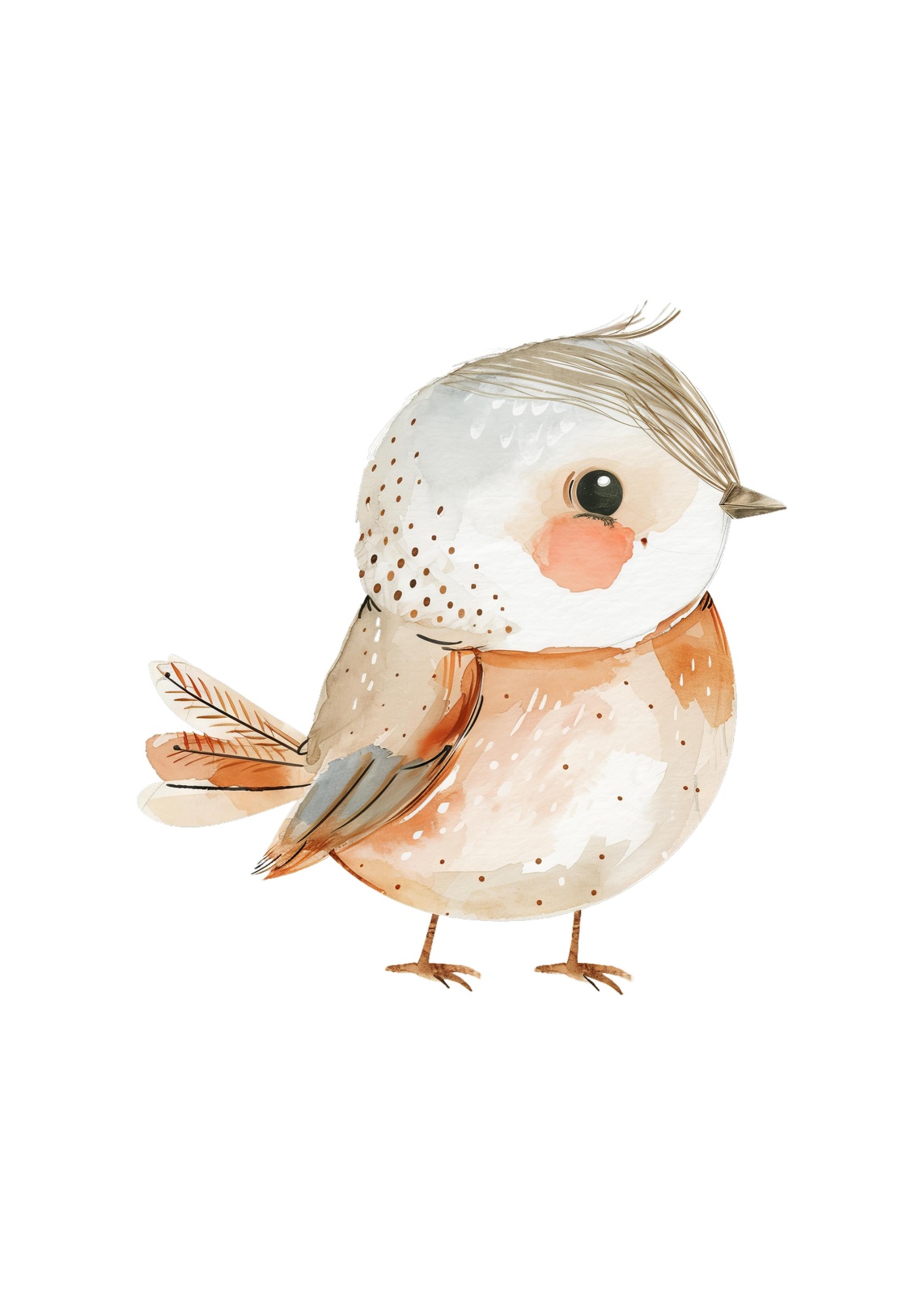 Adorable Watercolor Bird Nursery Art Wall Art