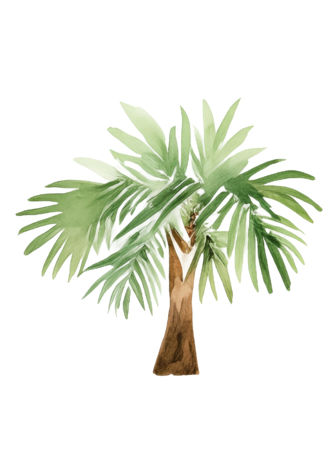 Watercolor Palm Tree Wall Art for Coastal Vibes